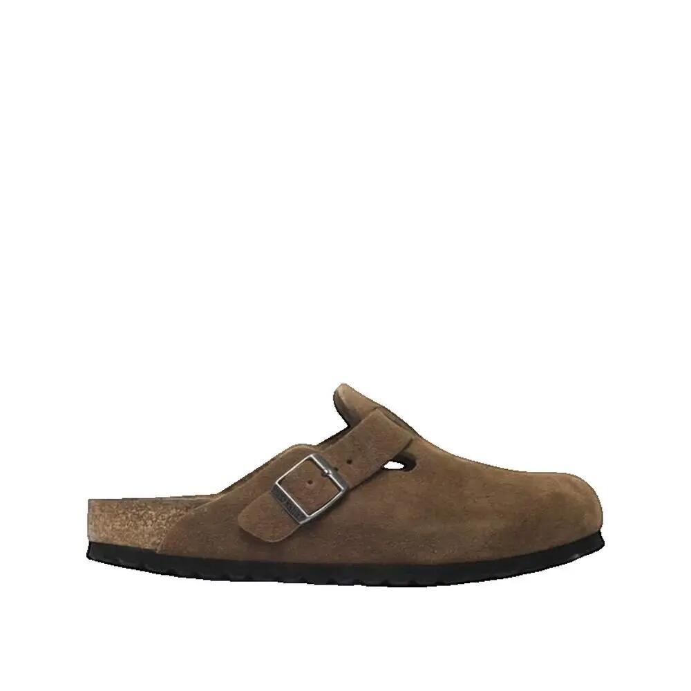 Sabots Birkenstock Boston in camoscio marrone 2/3