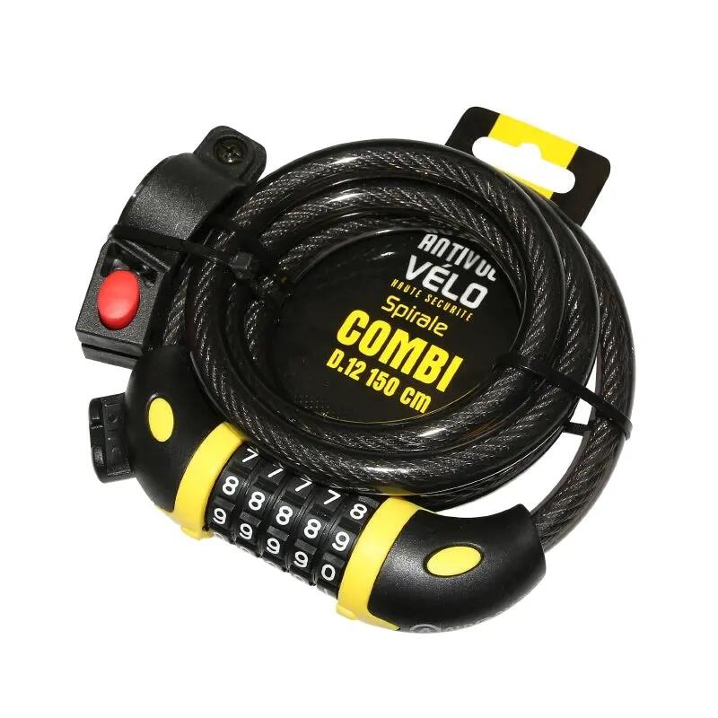 Cerradura de combinación de cable en espiral con soporte Auvray 6/7