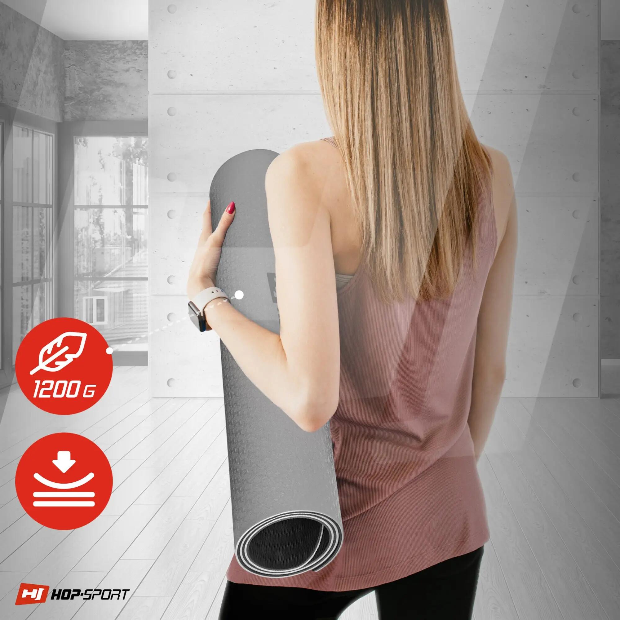 Fitness oefenmat met gaten Hop-Sport TPE 0,8cm, antislip 2/7