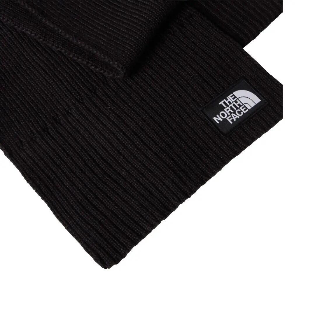Bufanda Negra The North Face Black de Punto de Canalé Cálida y Suave 2/4