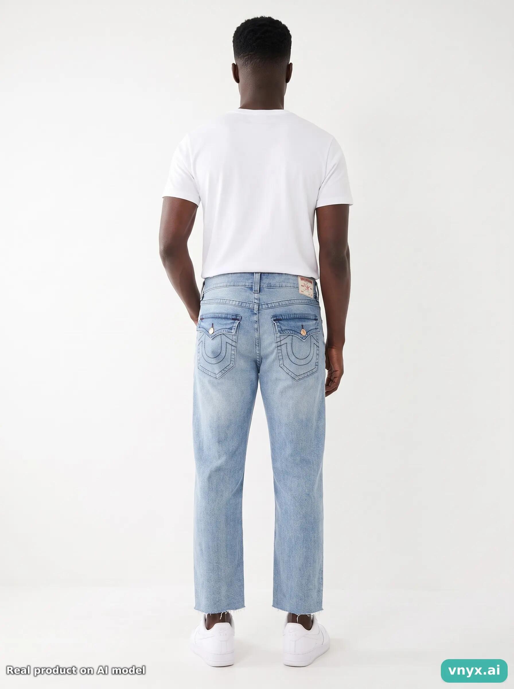 Second Life - Vintage True Religion Light Blue Jeans Men 31 34 5/5