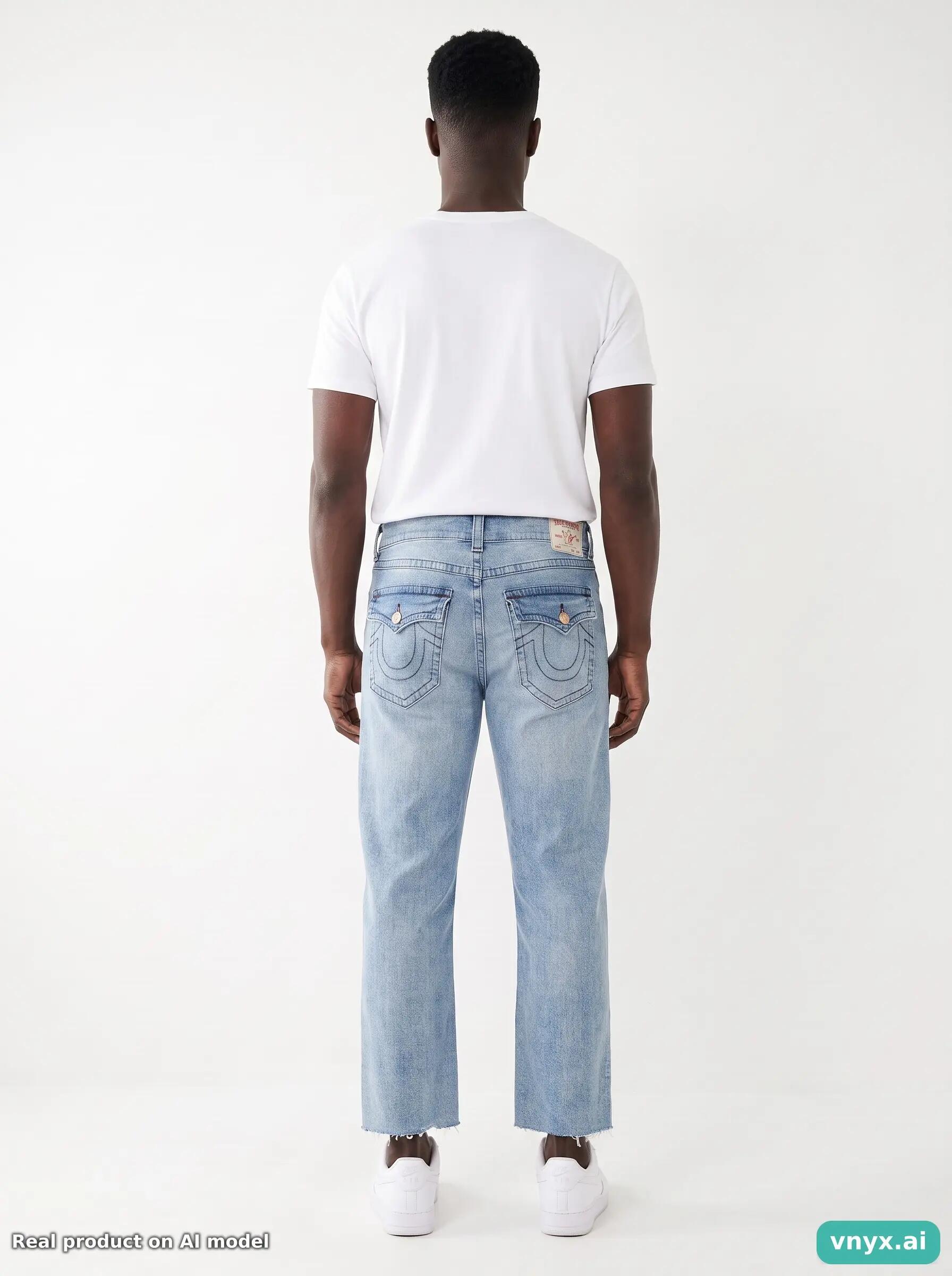 Second Life - Vintage True Religion Light Blue Jeans Men 31 34 4/5