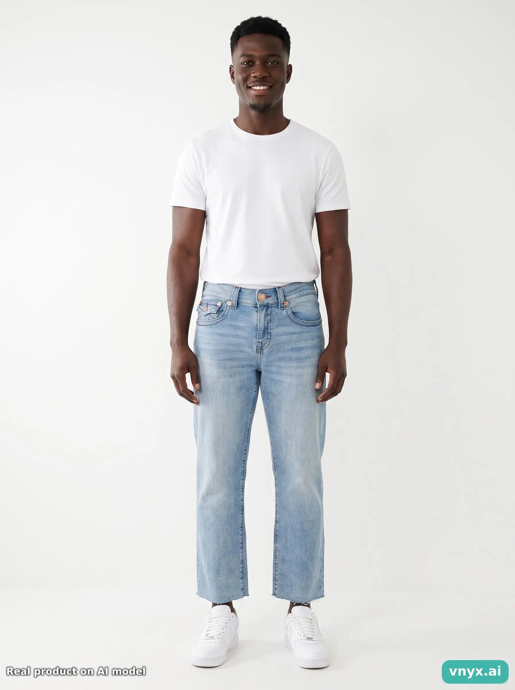 Second Life - Vintage True Religion Light Blue Jeans Men 31 34 3/5