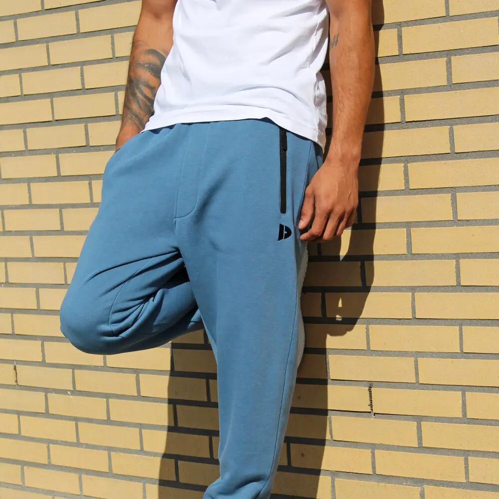 Lot de 2 pantalons de jogging pour homme, coupe droite, avec poches zippées -Sky 2/7