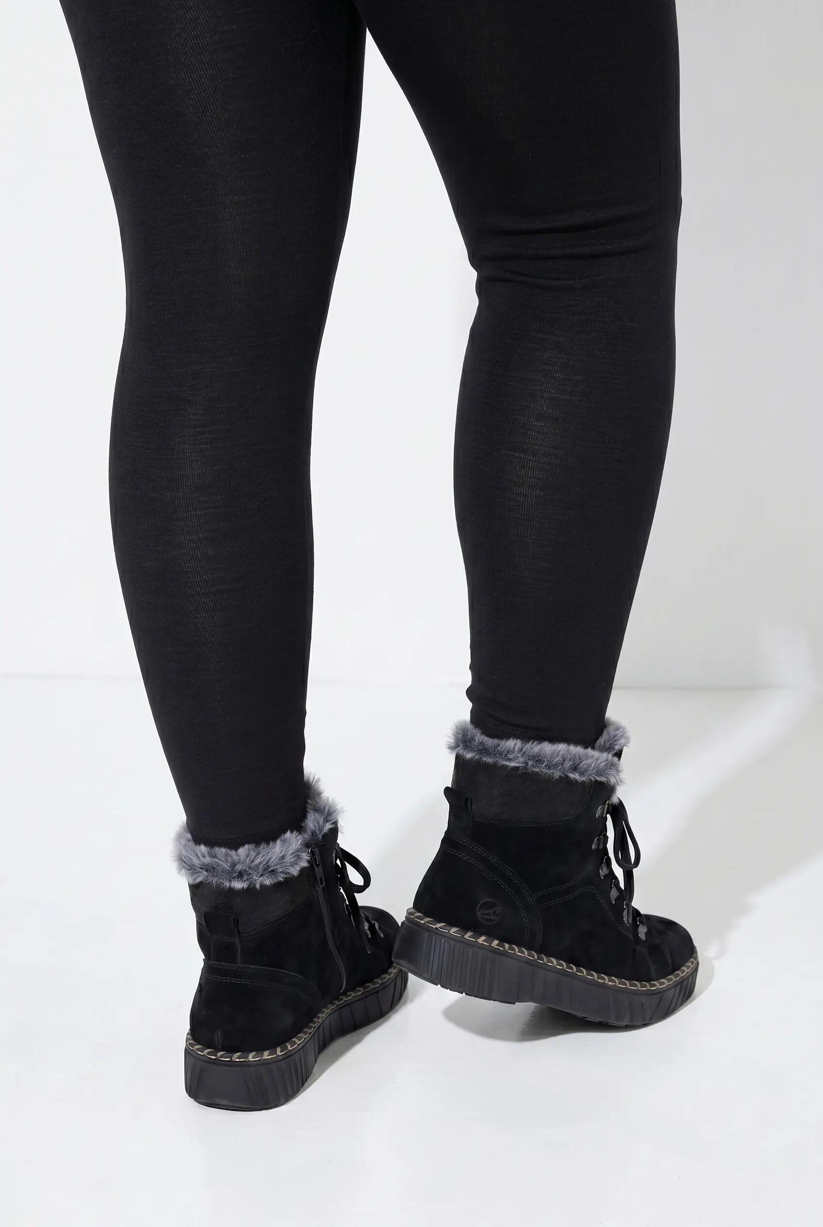 Dames Thermo-legging fijn gebreid smalle pijpen elastische tailleband 5/8