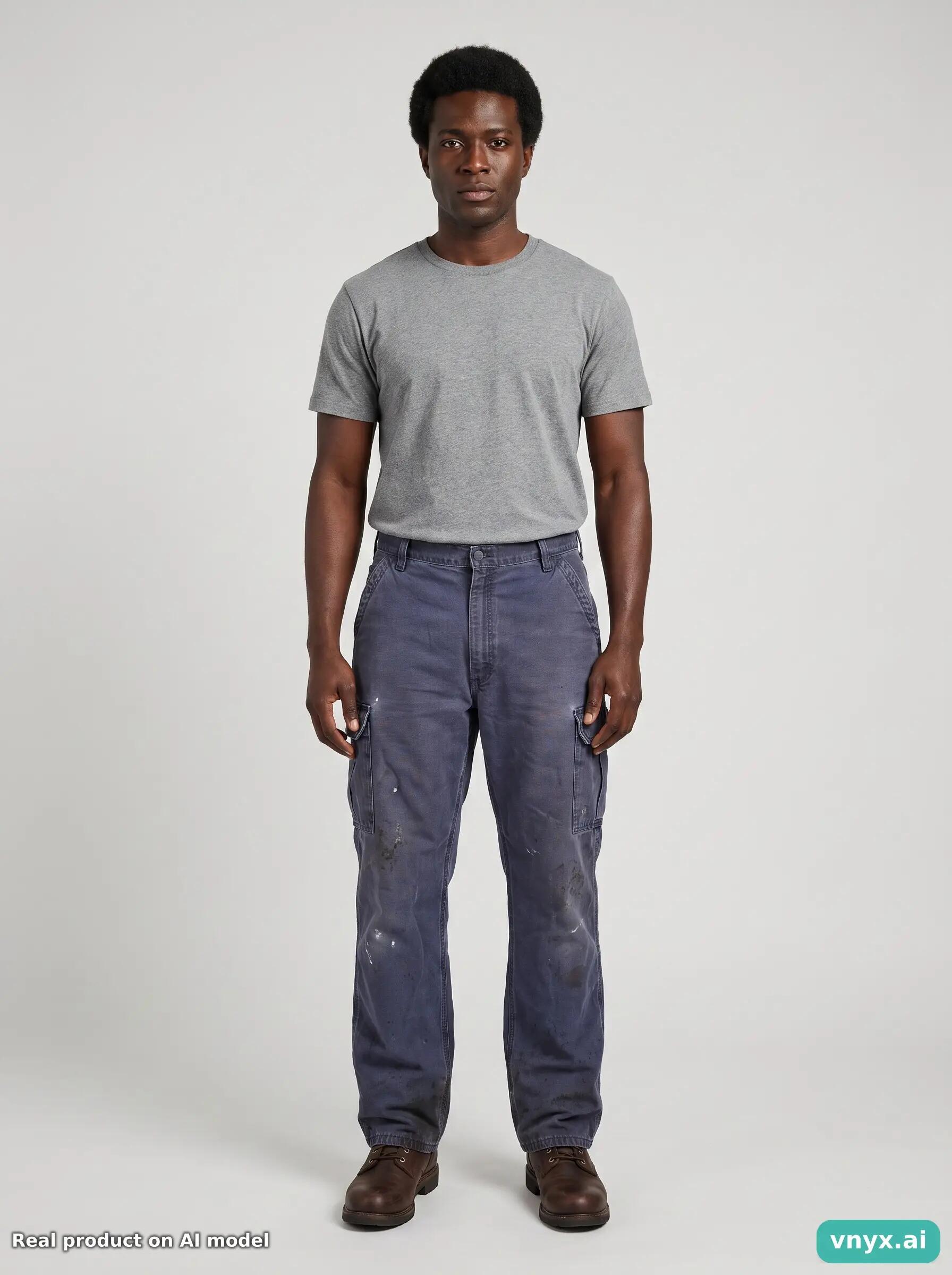 Second Life - Vintage Carhartt Navy Trousers Men W34 L40 3/5