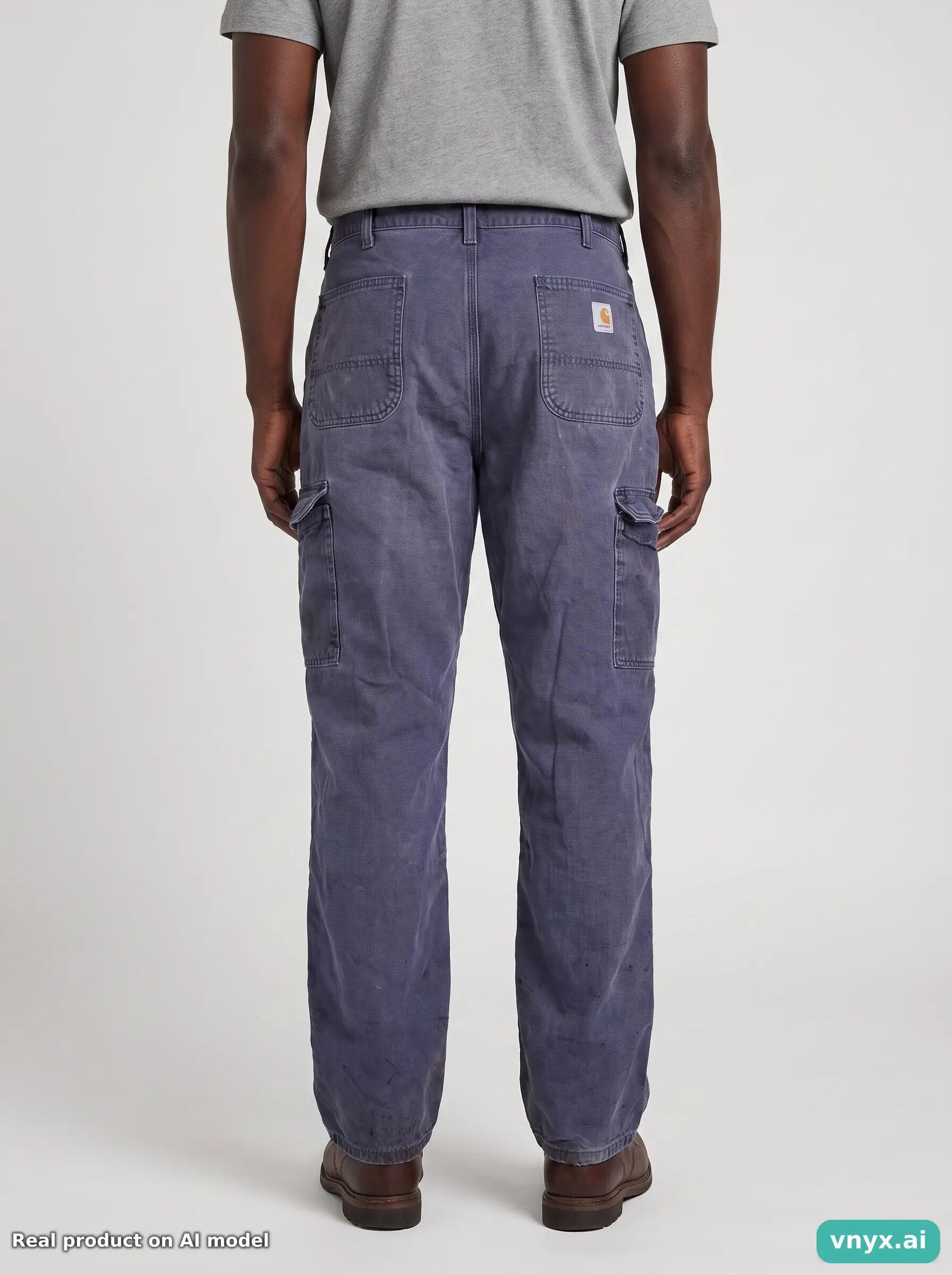 Second Life - Vintage Carhartt Navy Trousers Men W34 L40 2/5