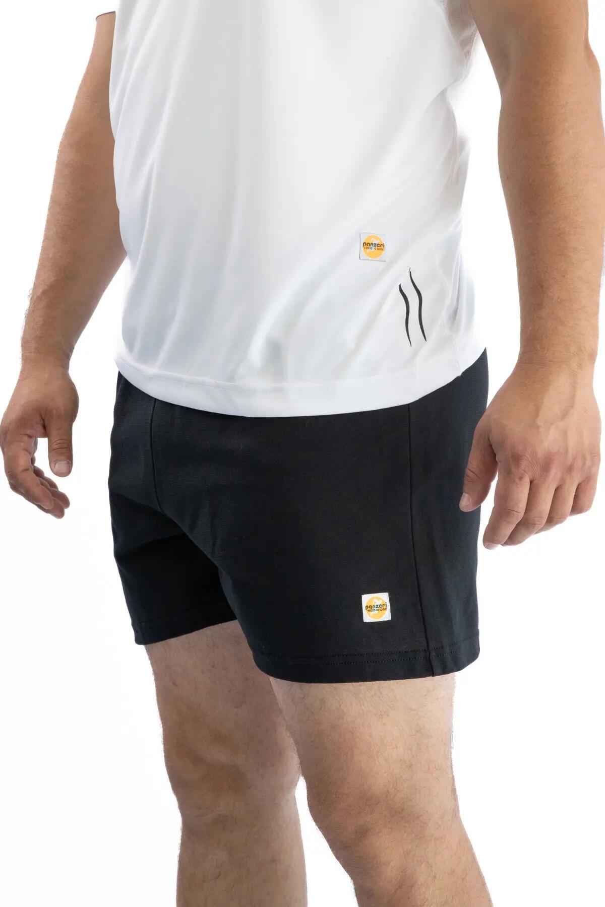 Short Panzeri Mixte  - Uni A - Noir / Fuchsia Nacré 5/5
