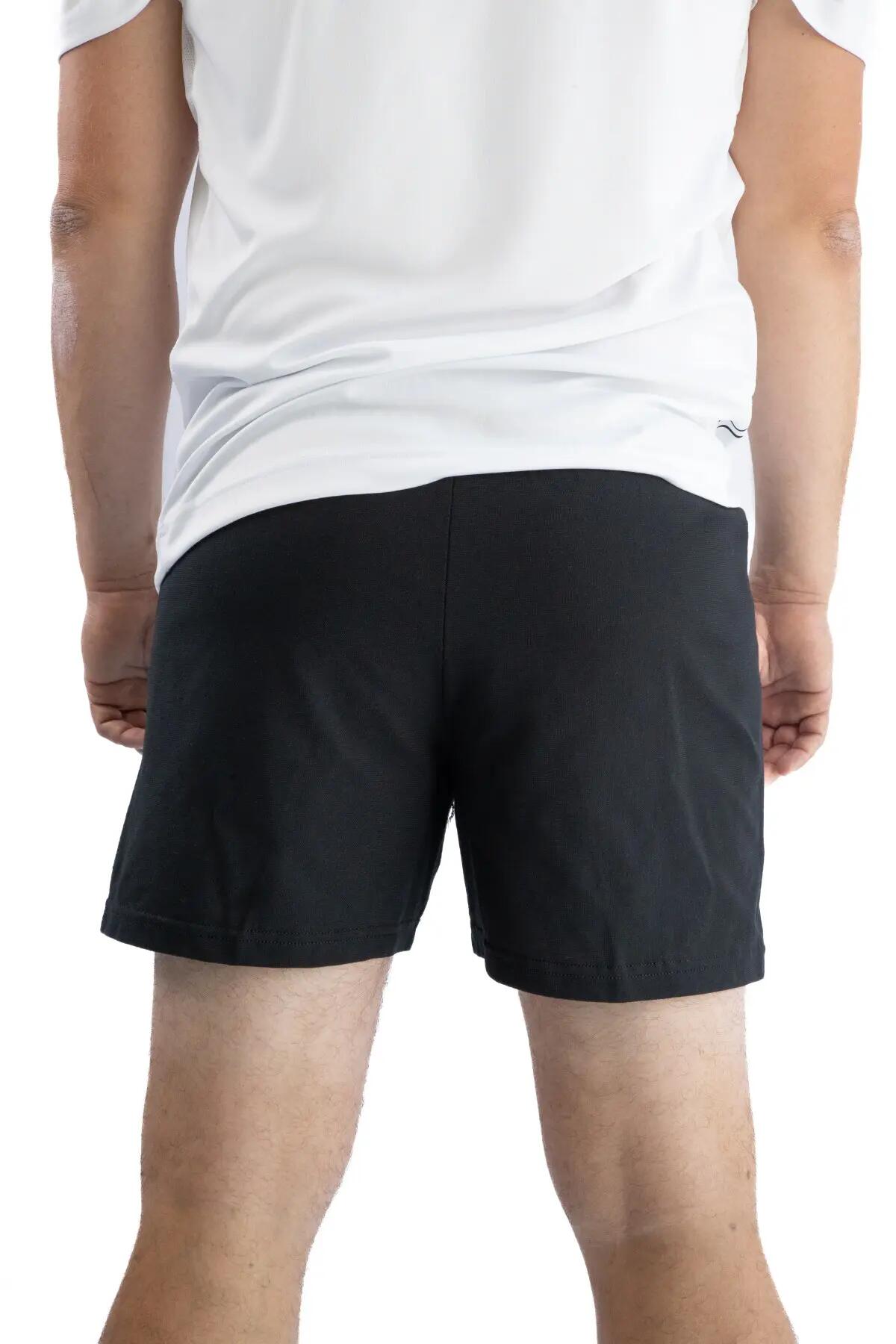 Short Panzeri Mixte  - Uni A - Noir / Fuchsia Nacré 3/5