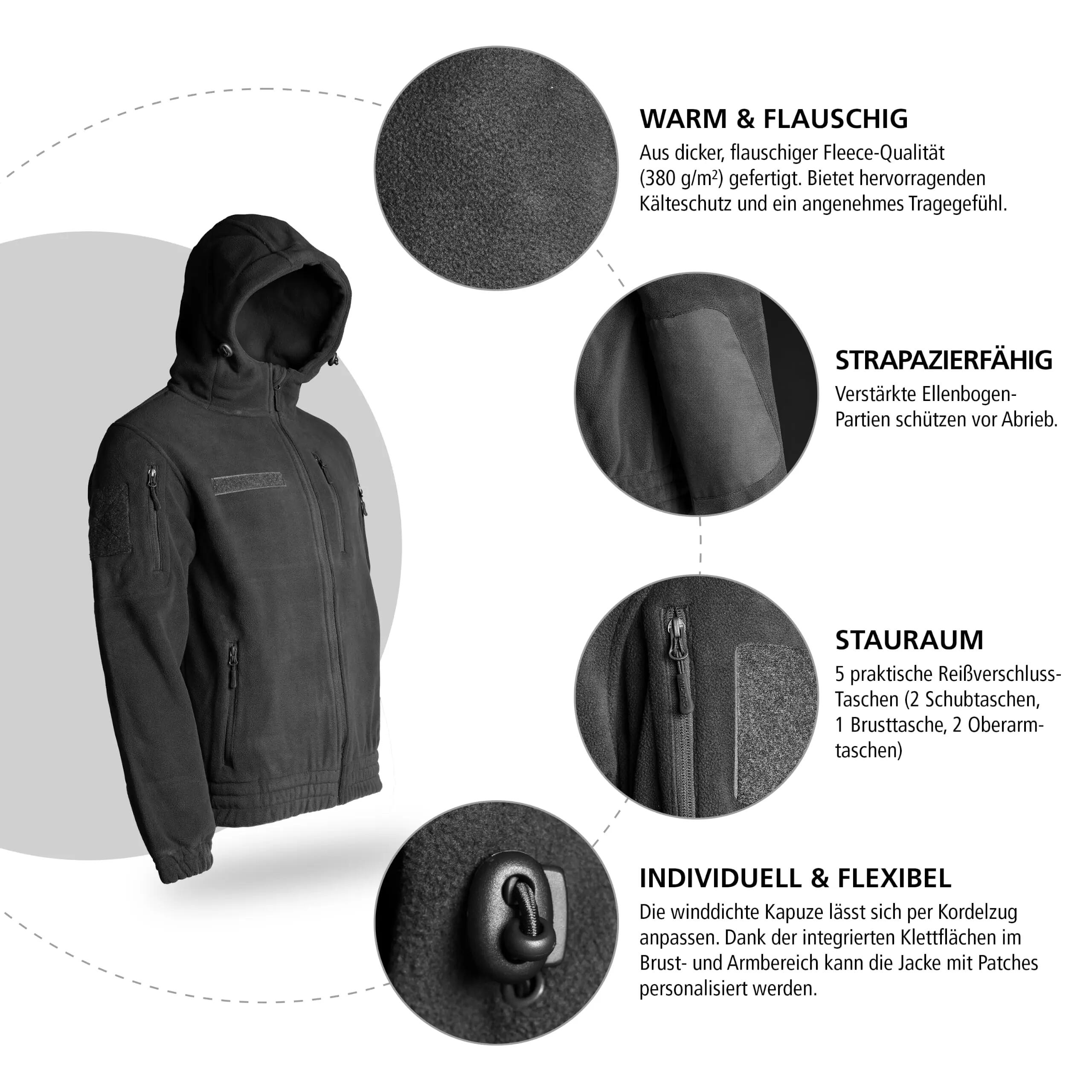Homme sportswear — Polaire à capuche Gen II noire, L 4/7