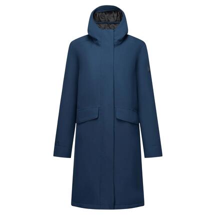 Veste Imperméable Longue Et Unie À Capuche Et Taille Ajustable RAMONA Femme