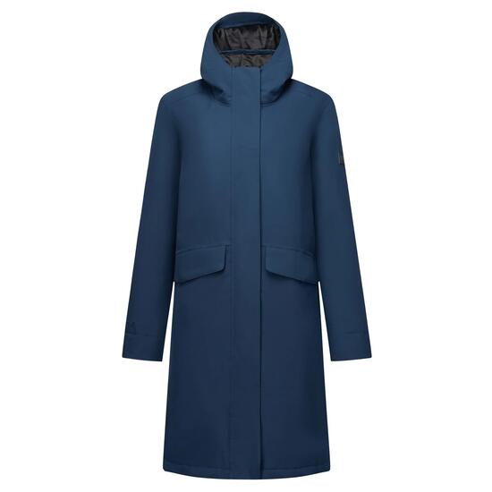 Veste Imperméable Longue Et Unie À Capuche Et Taille Ajustable RAMONA Femme