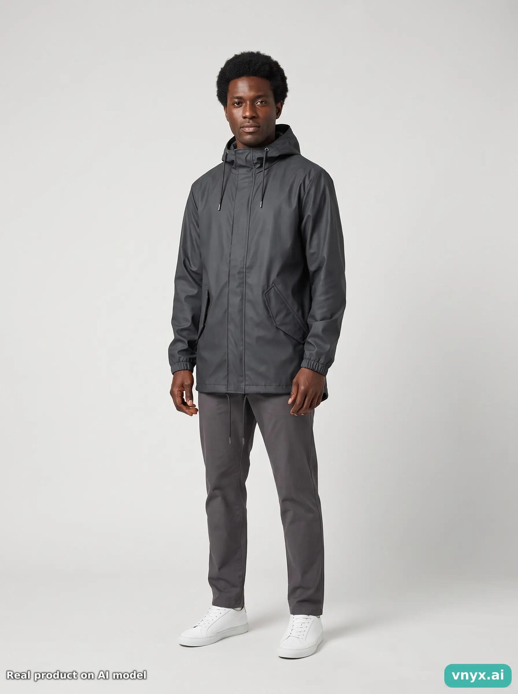 Second Life - Vintage RAINS Charcoal Outdoor Jacket Men S 3/5