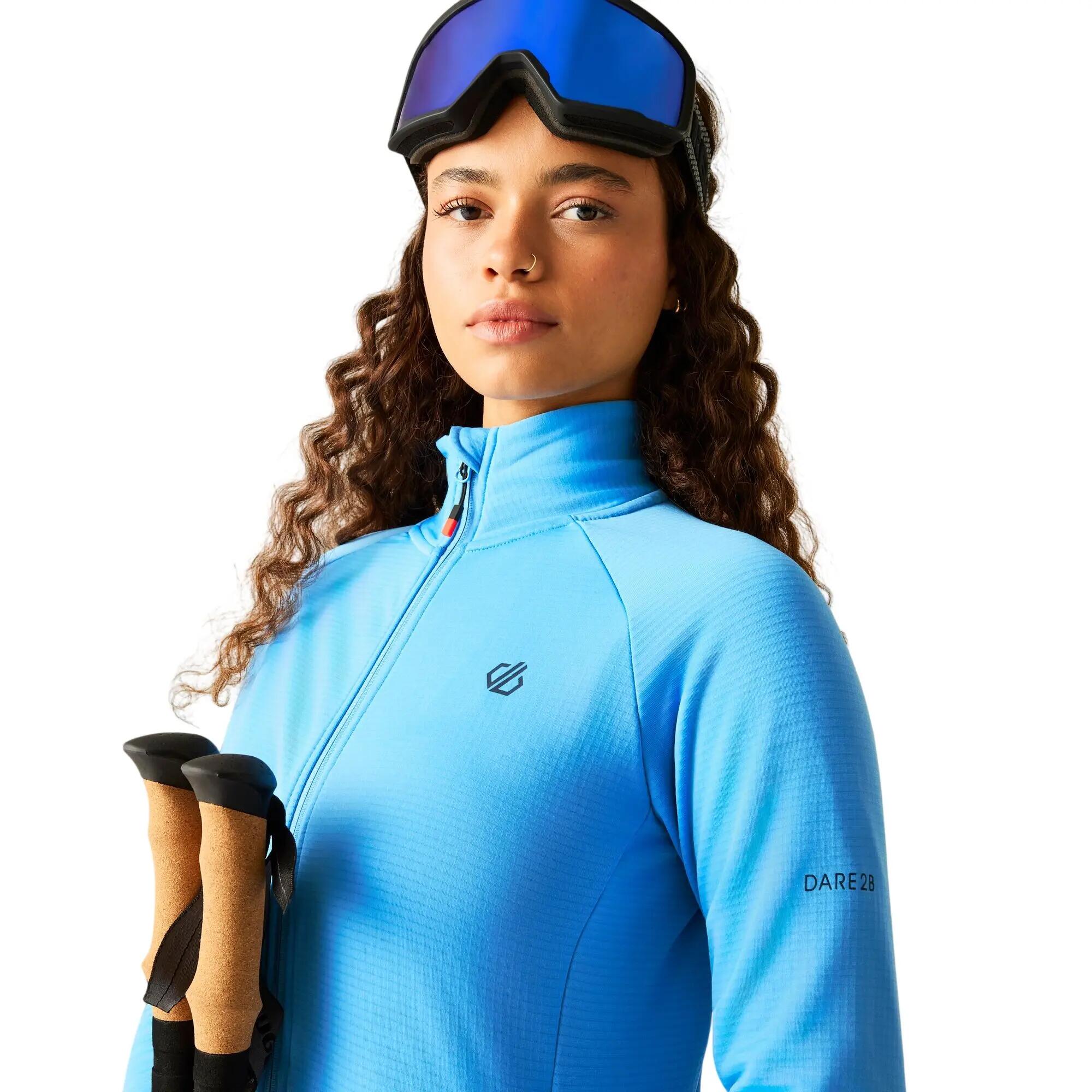 Womens/Ladies Lowline Core Stretch Full Zip Midlayer (Elysium Blue) 6/7