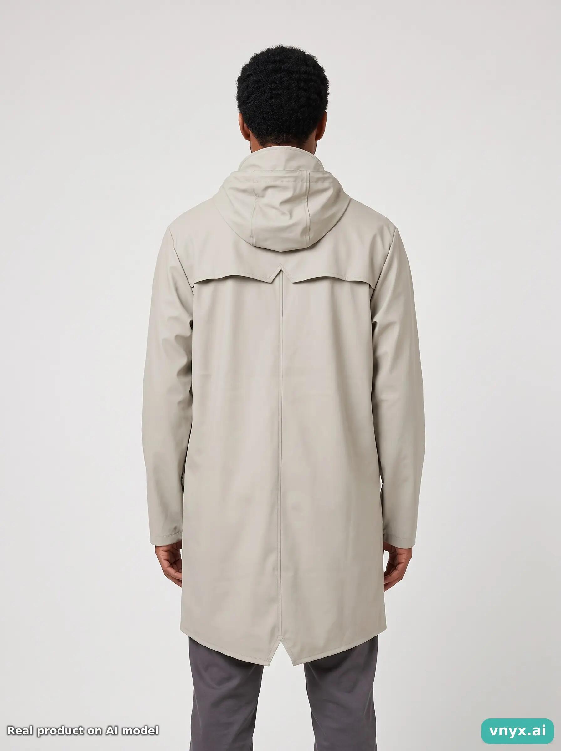 Second Life - Vintage RAINS Light Grey Outdoor Jacket Men M 2/5