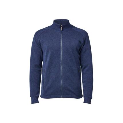 Gilet Henry Full Zip Windbreaker Steelblue - laine mérinos - Bleu