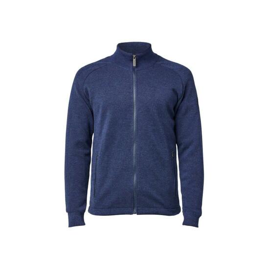Gilet Henry Full Zip Windbreaker Steelblue - laine mérinos - Bleu