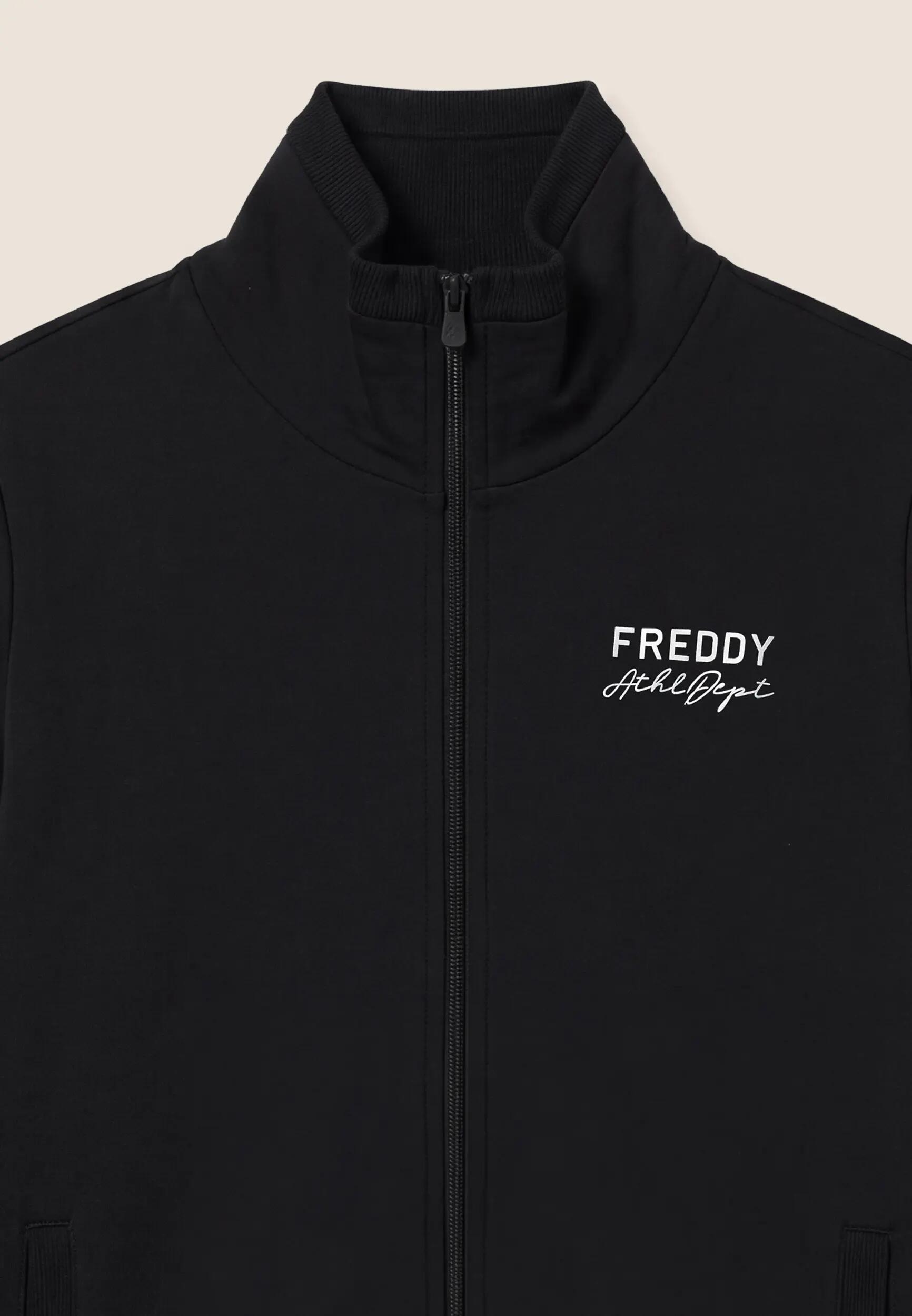 Felpa donna fondo asimmetrico con zip e collo alto 6/6