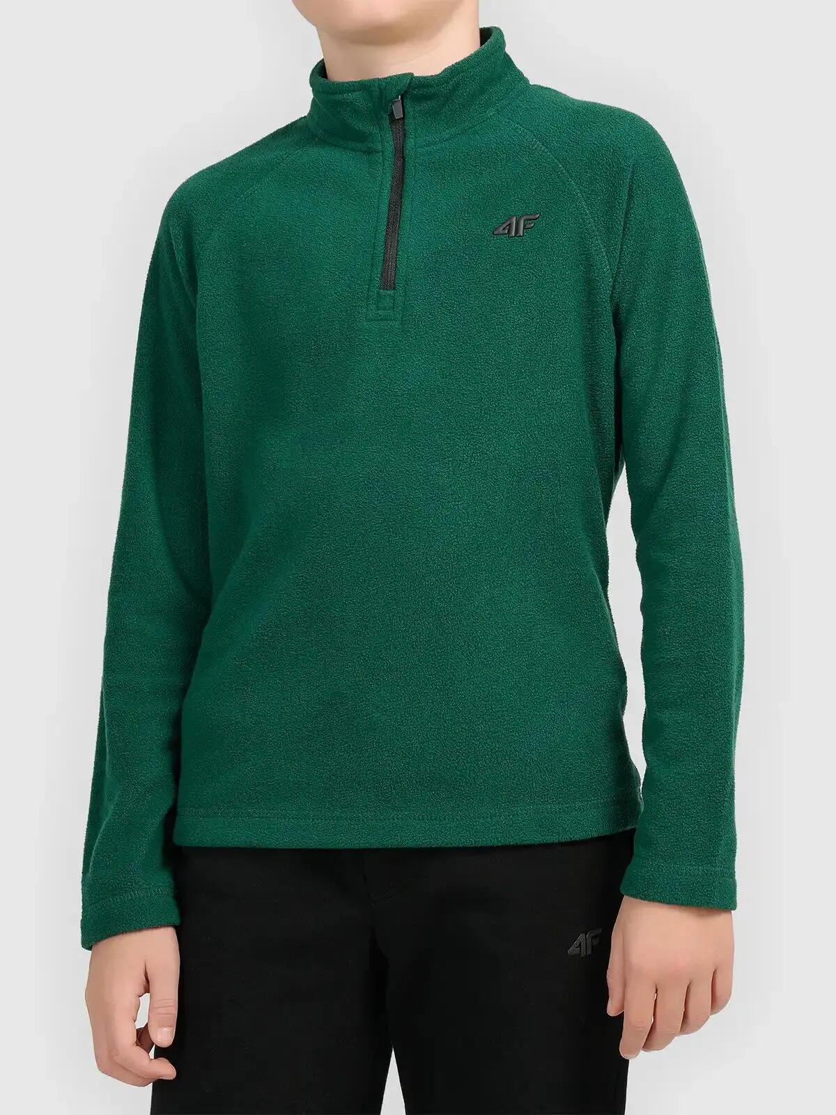 Bluza polarowa chłopięca bielizna narciarska zielona 4F 134/140 3/7
