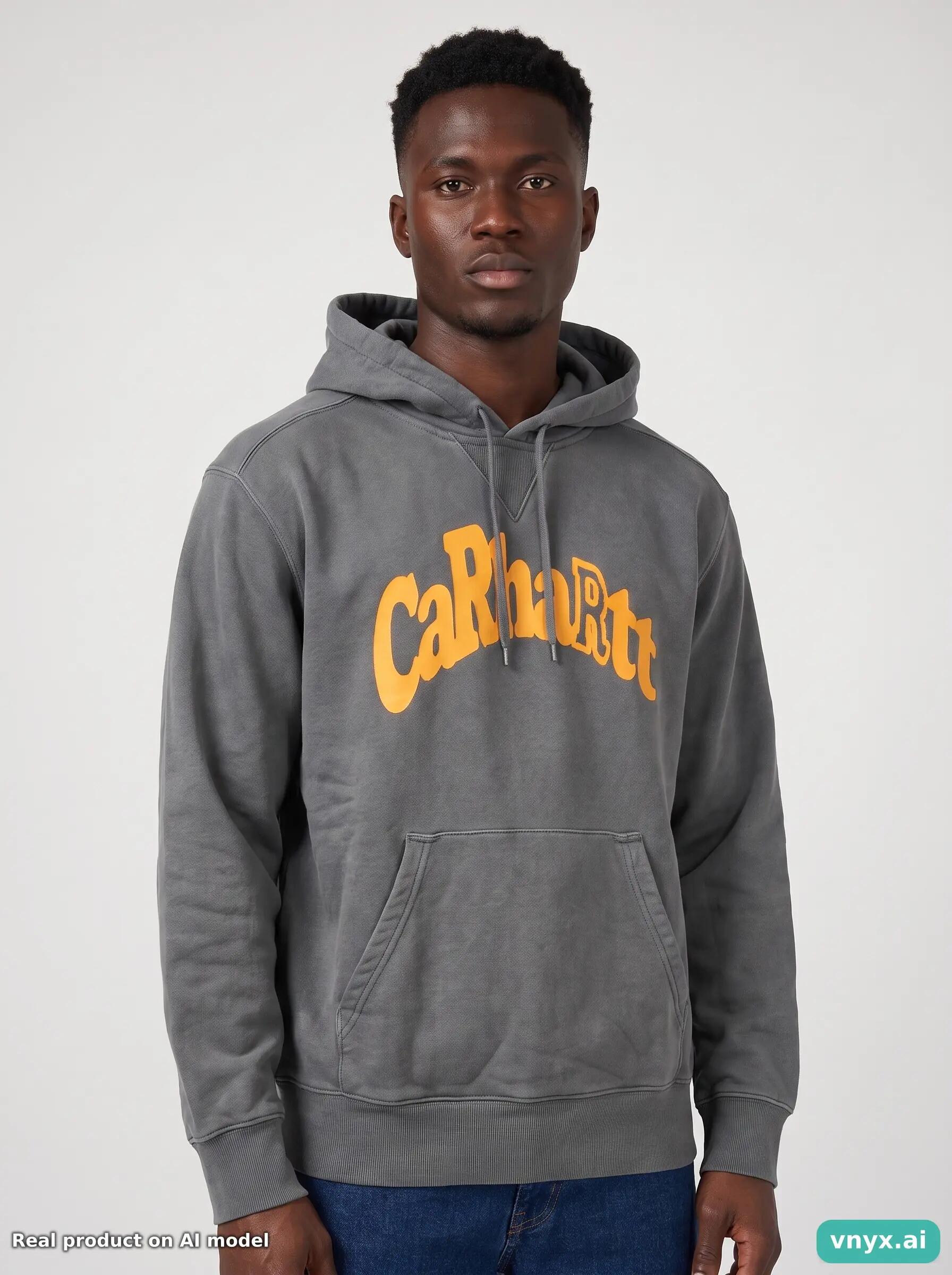 Second Life - Vintage Carhartt Grey Hoodie Men XS 5/5