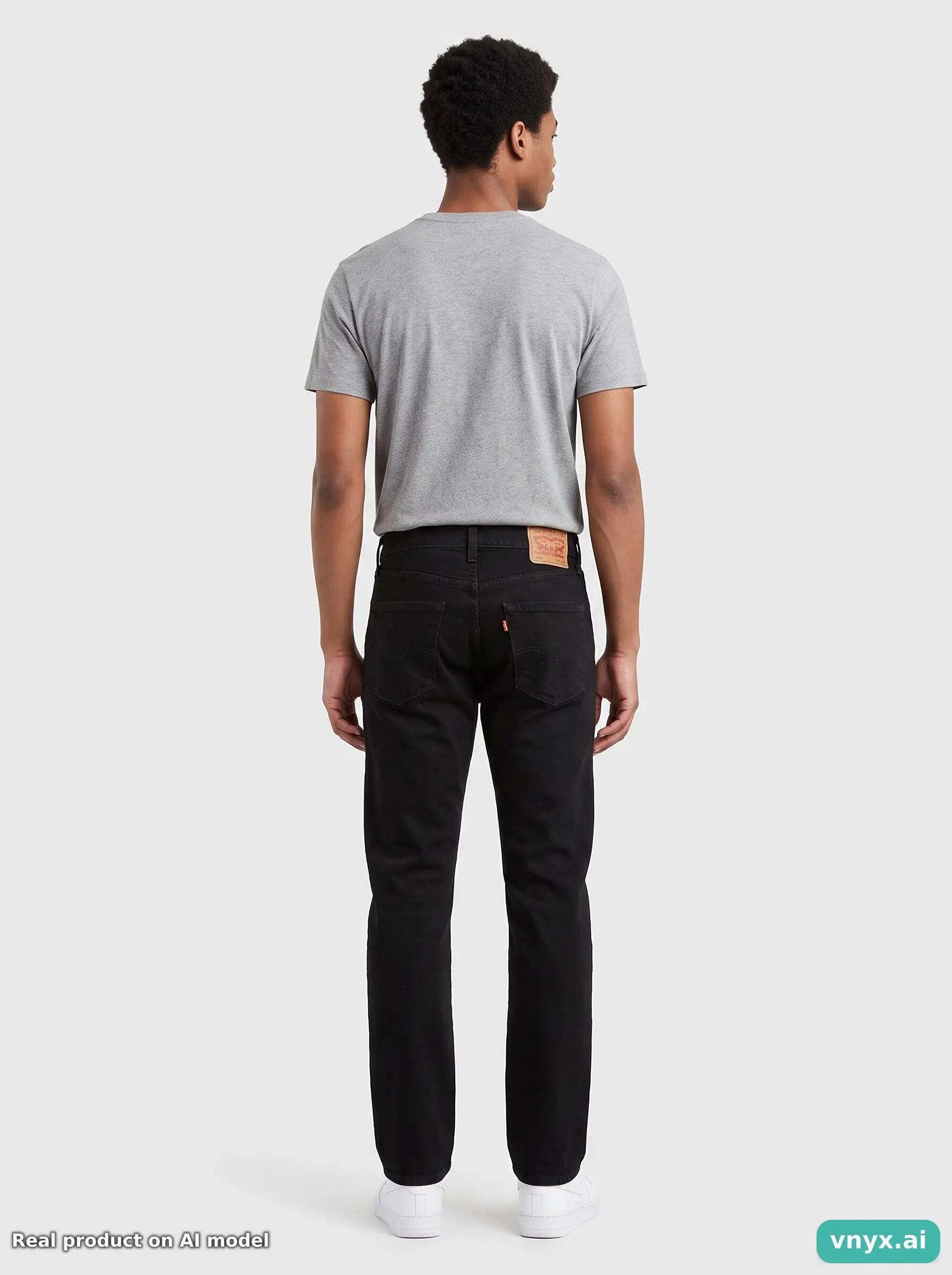 Second Life - Vintage Levi's Deep Black Jeans Men 27 L32 6/6
