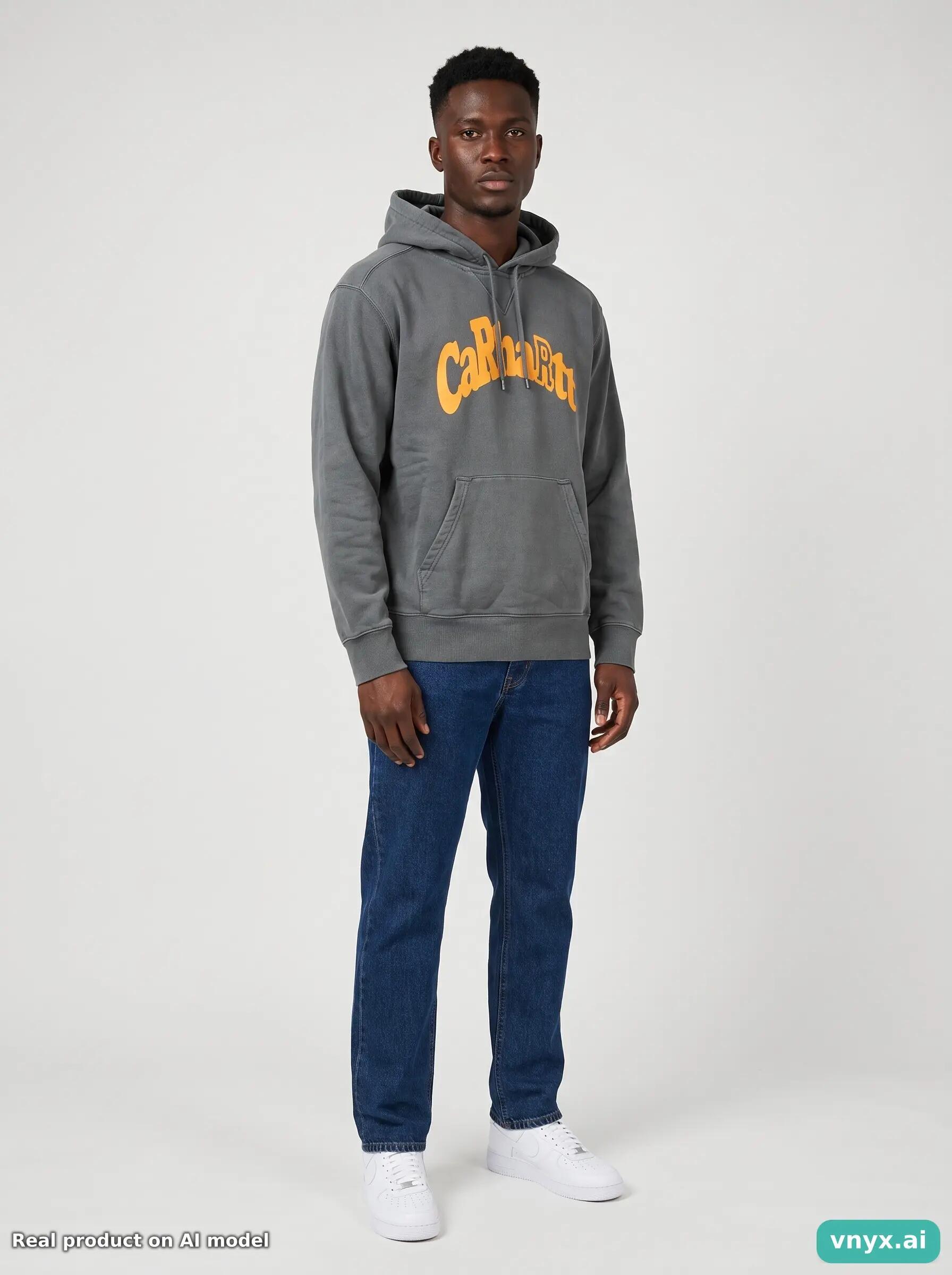 Second Life - Vintage Carhartt Grey Hoodie Men XS 3/5