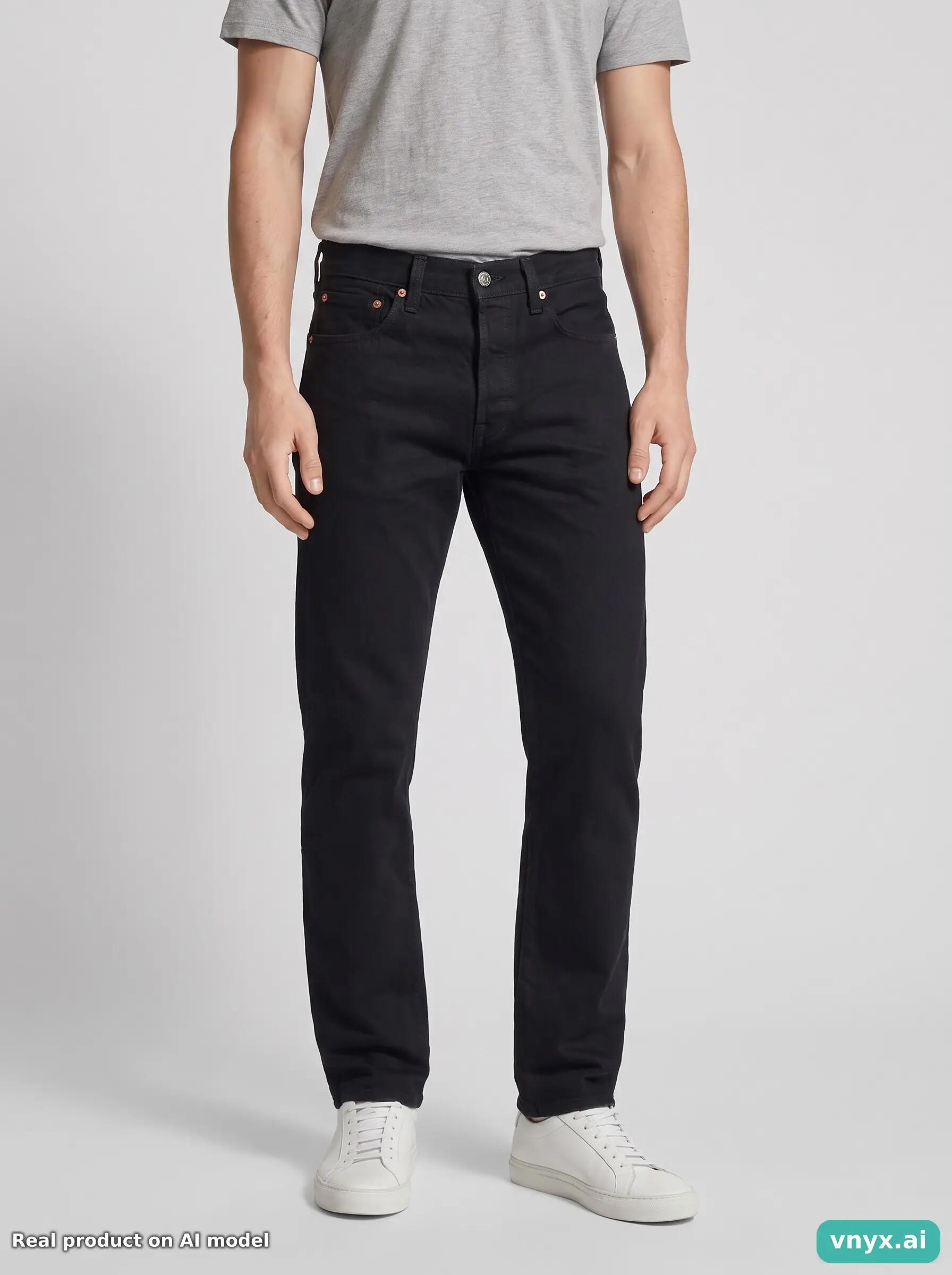 Second Life - Vintage Levi's Deep Black Jeans Men 27 L32 5/6