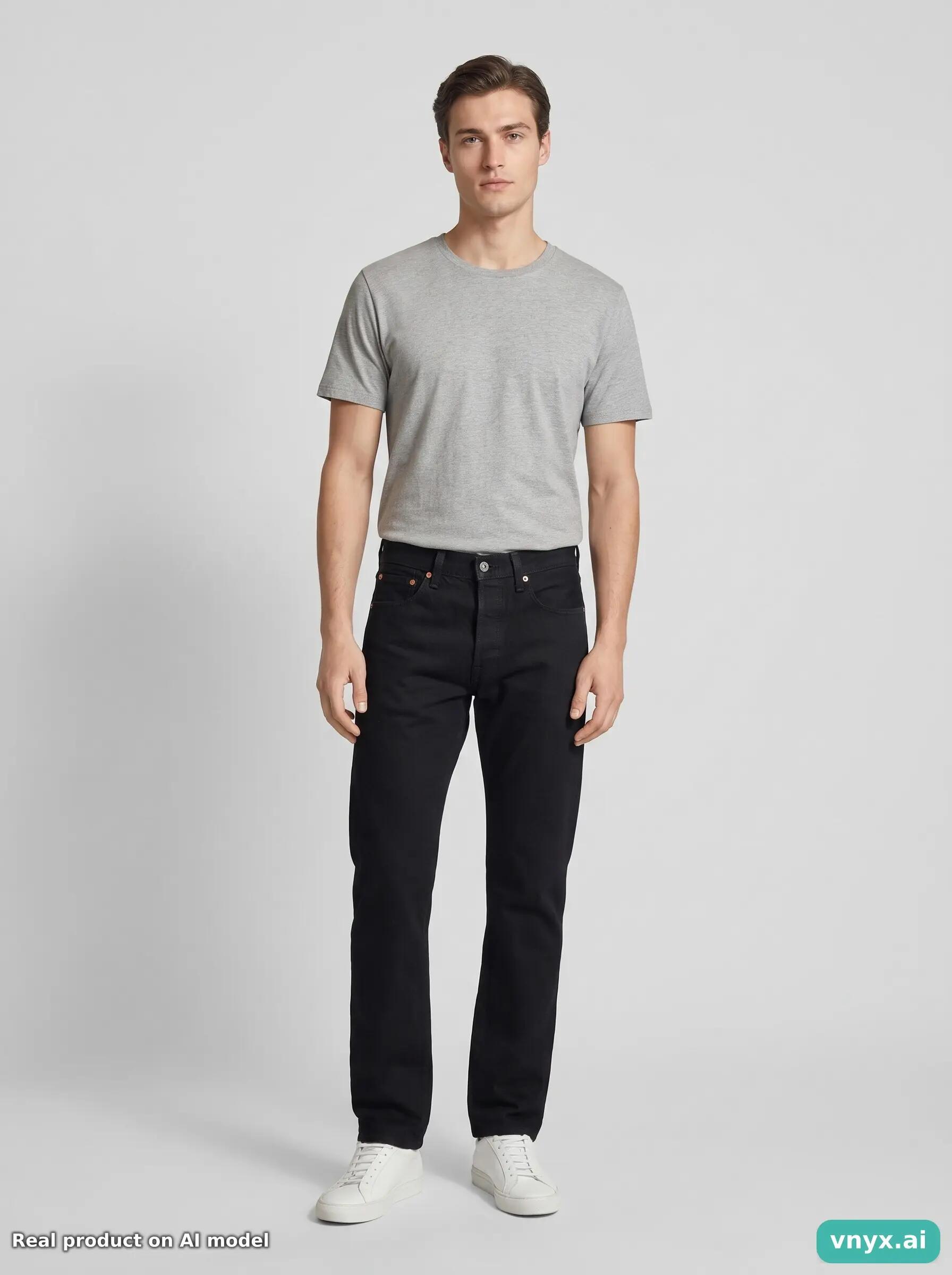 Second Life - Vintage Levi's Deep Black Jeans Men 27 L32 3/6