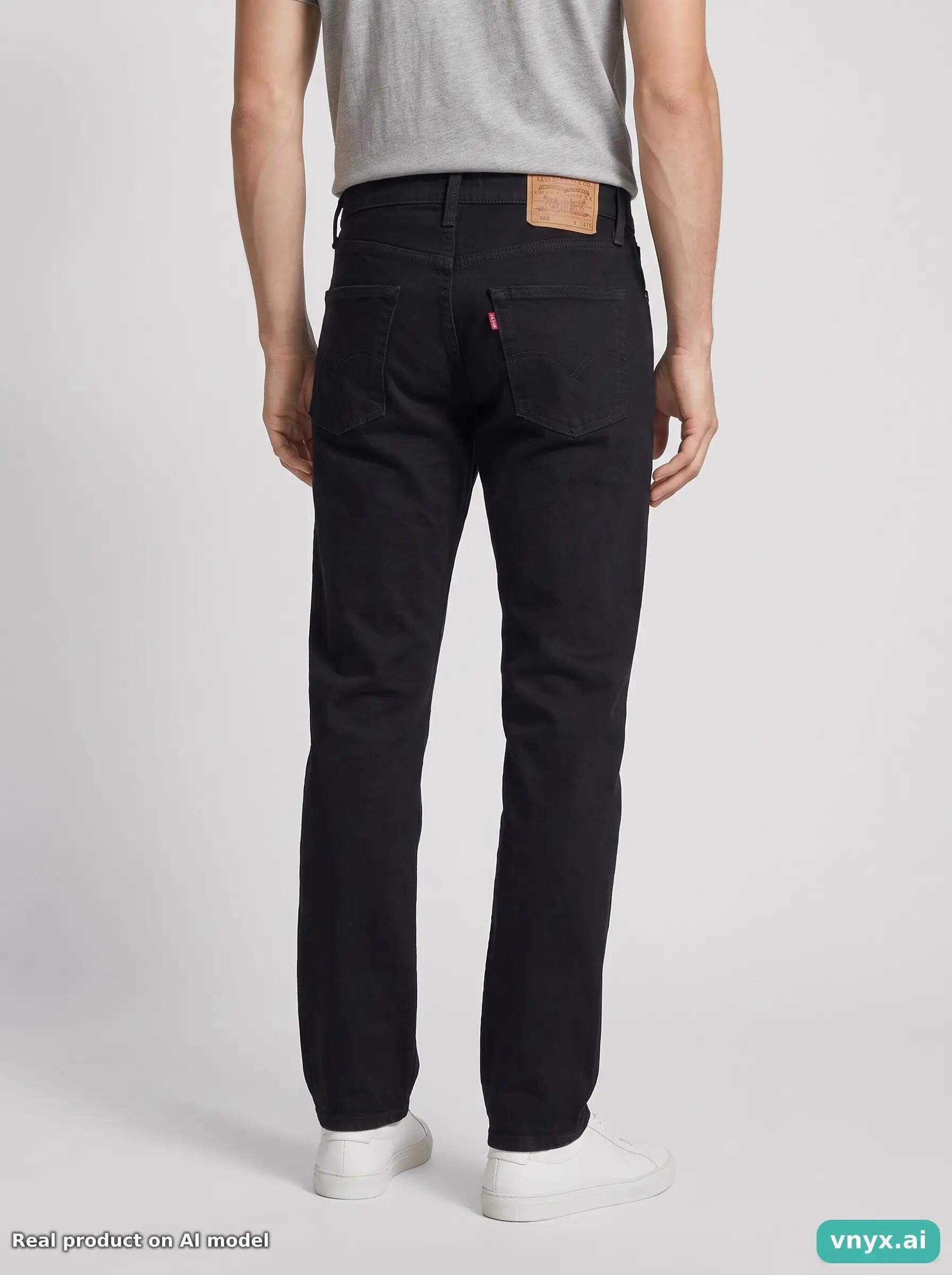 Second Life - Vintage Levi's Deep Black Jeans Men 27 L32 2/6