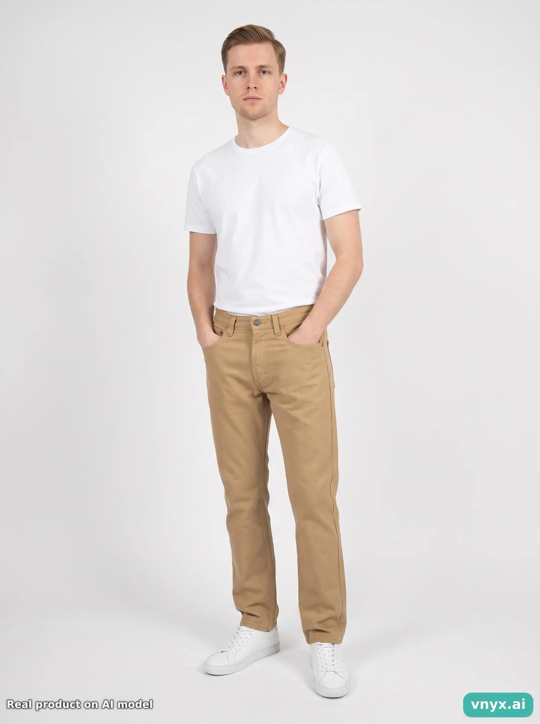 Second Life - Vintage LEVI STRAUSS & CO. Khaki Jeans Men 29 L34 3/6