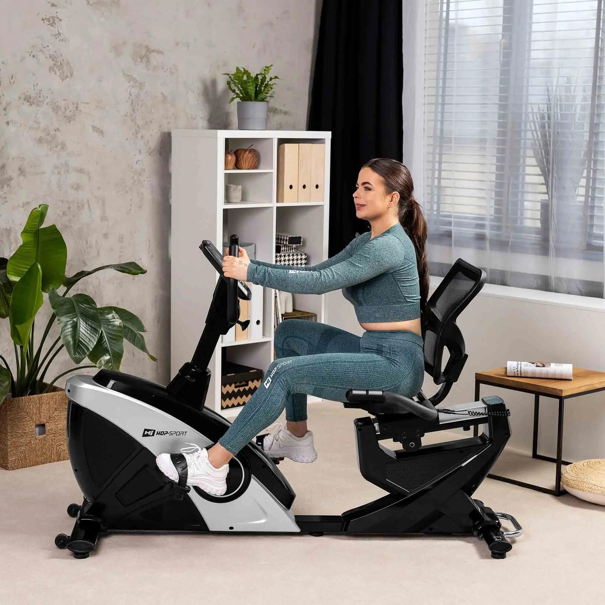 Cyclette reclinata elettromagnetica HS-070L Helix argento 5/7