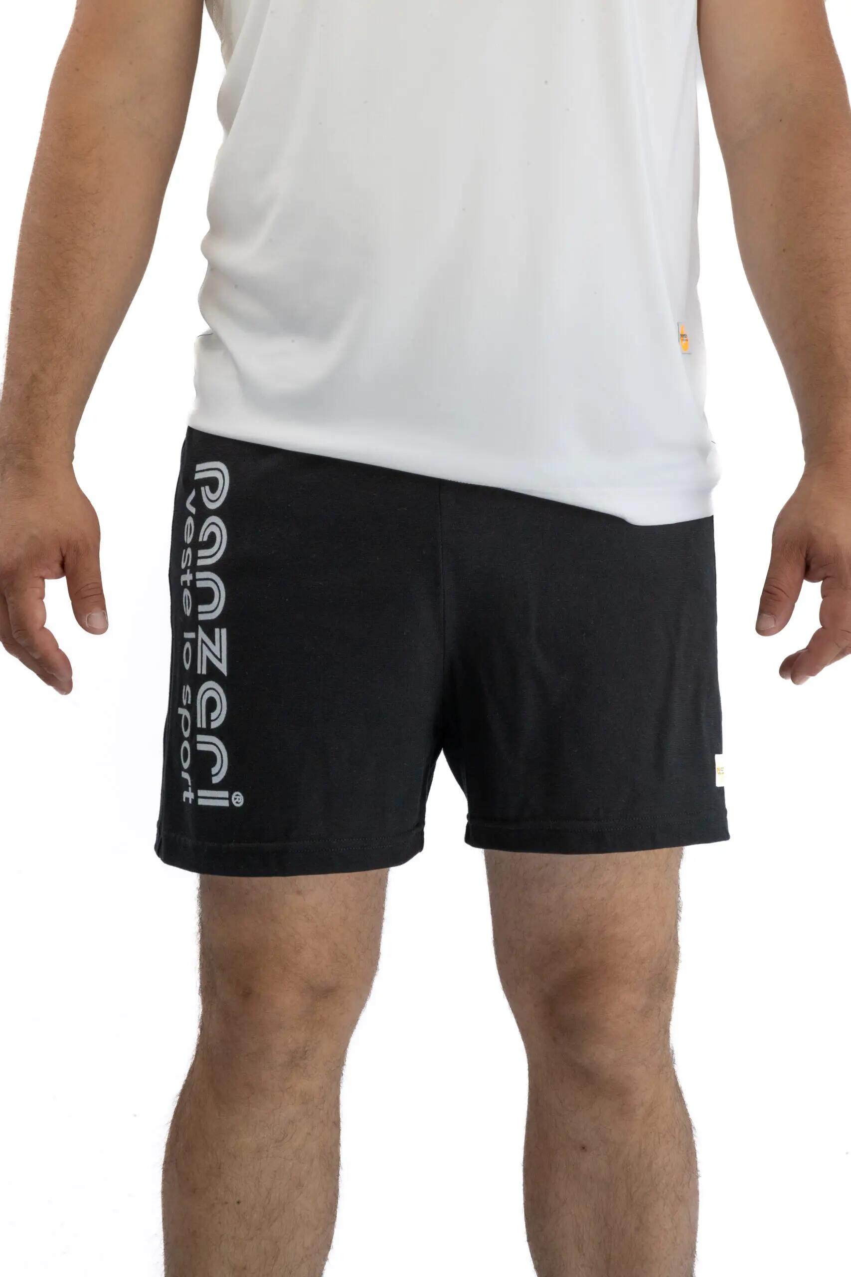 Short Panzeri Mixte  - Uni A - Noir / Blanc 2/5