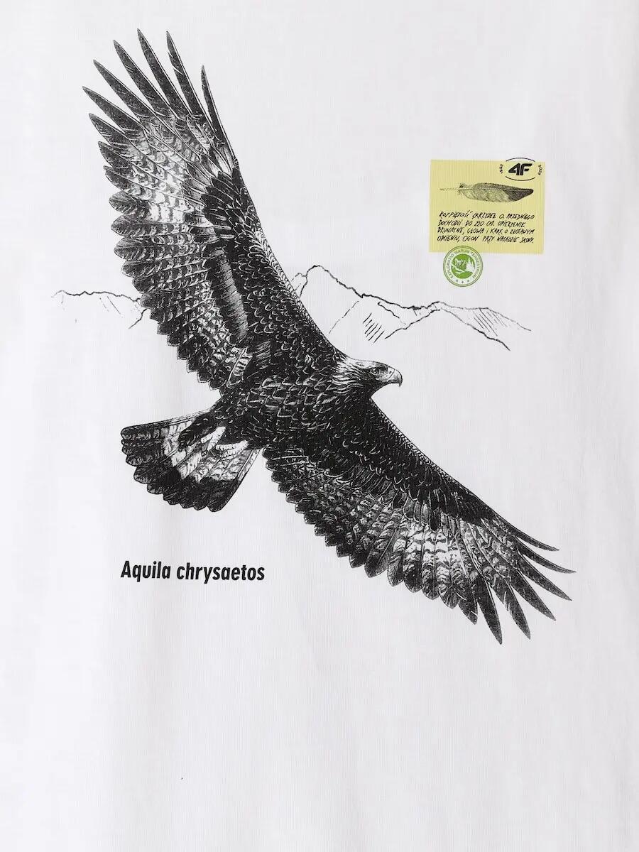 T-shirt regular z nadrukiem męski 4F 6/6