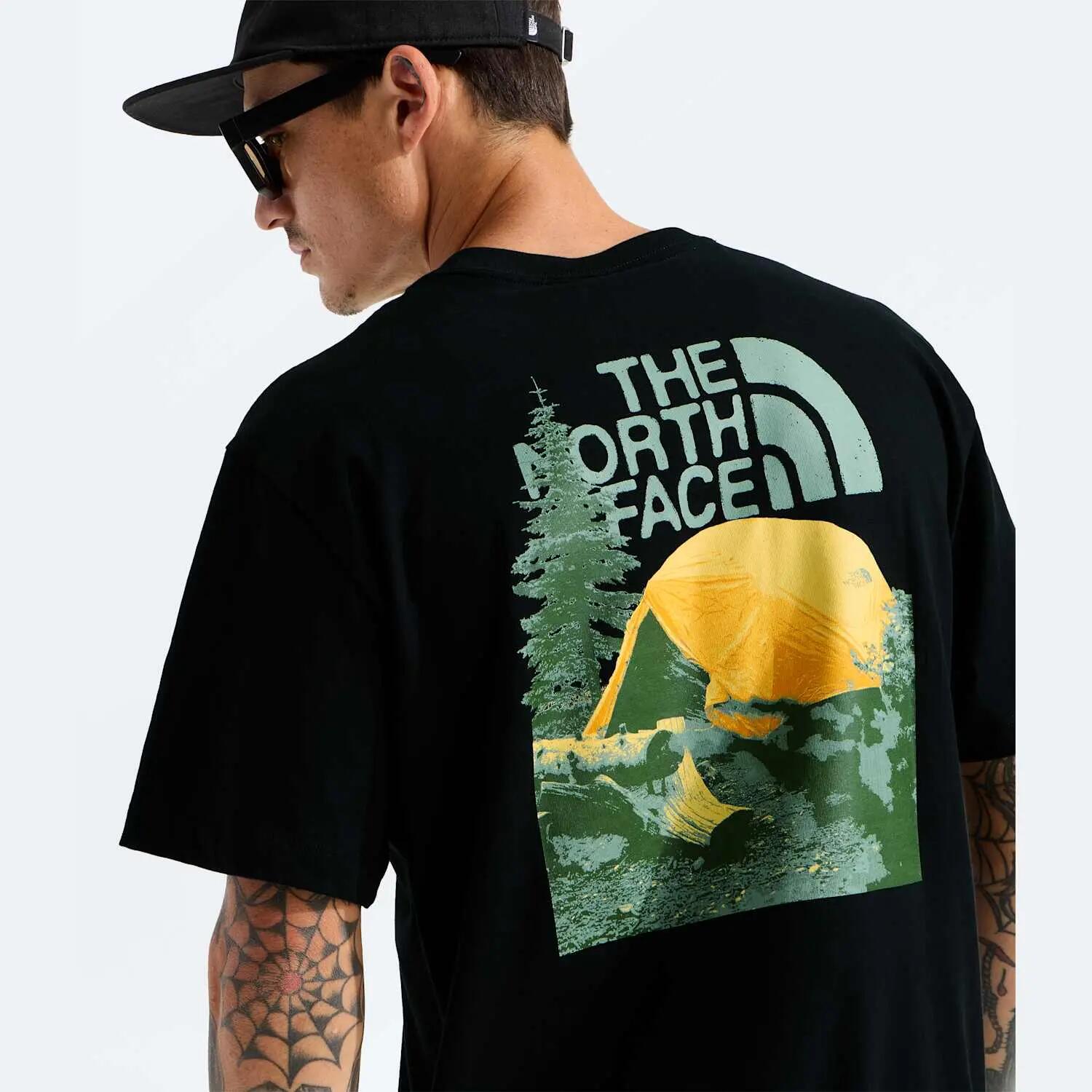 Tricou The North Face Pitch A Tent Relaxed pentru bărbați - negru Black | bumba… 4/5