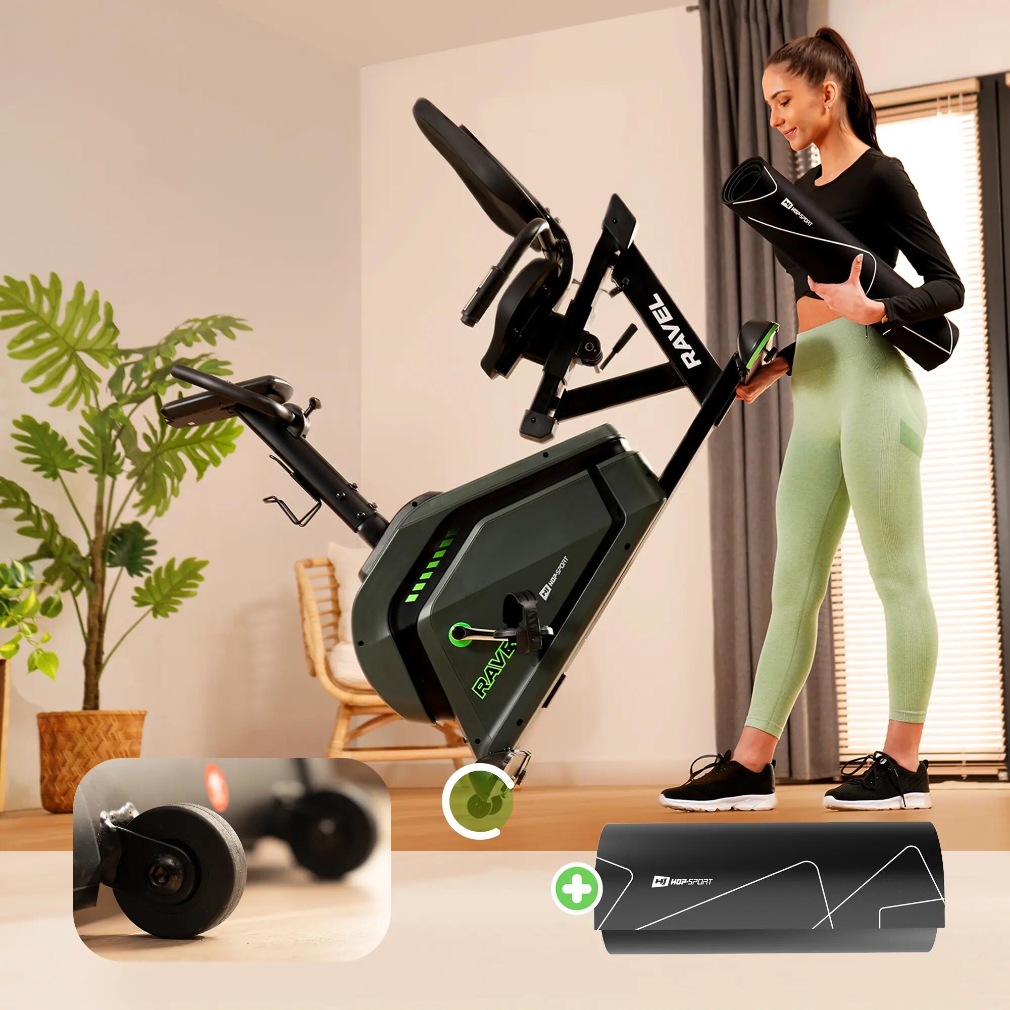 Rower stacjonarny treningowy leżący Hop-Sport Ravel 2/8