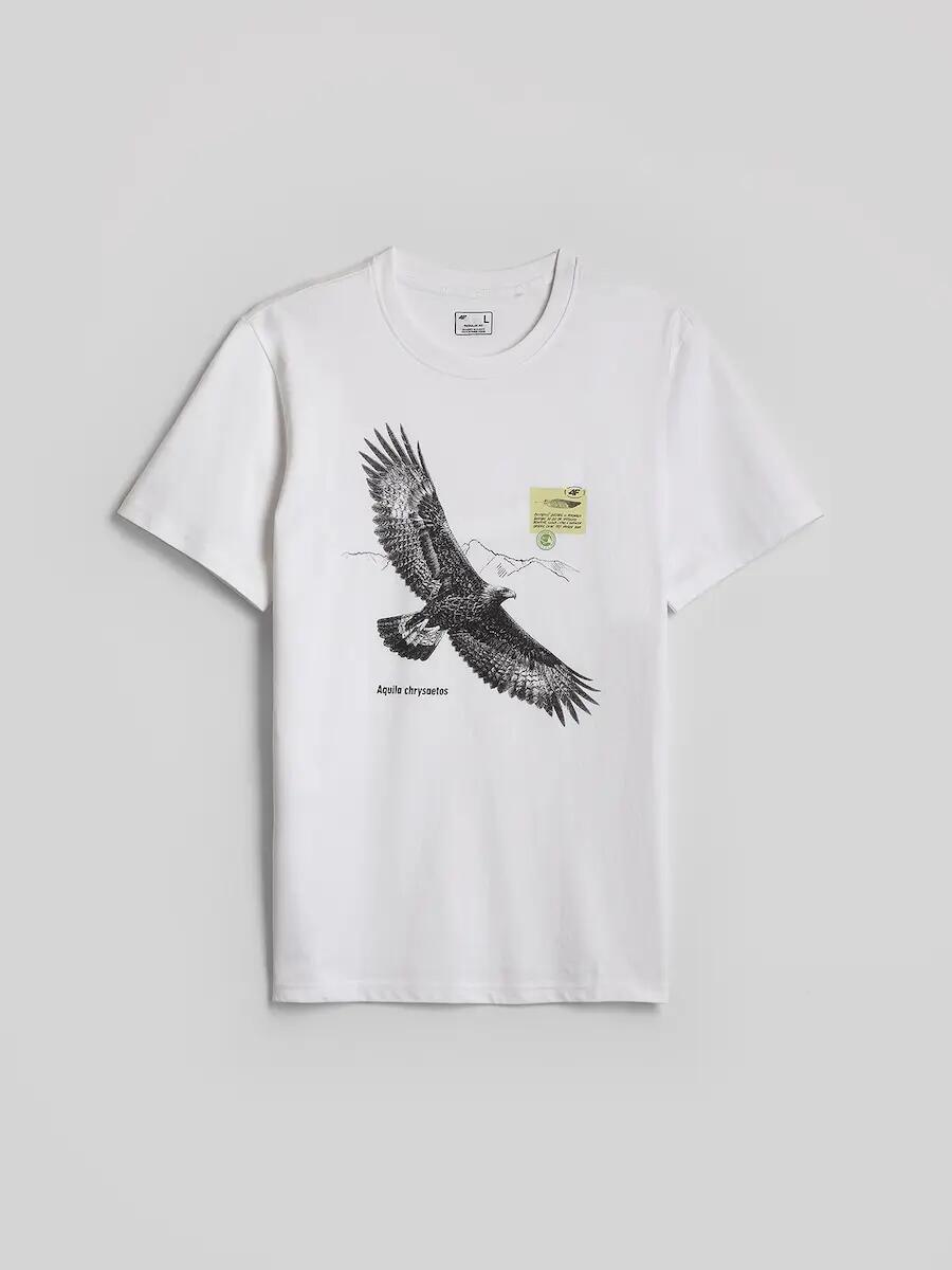 T-shirt regular z nadrukiem męski 4F 5/6