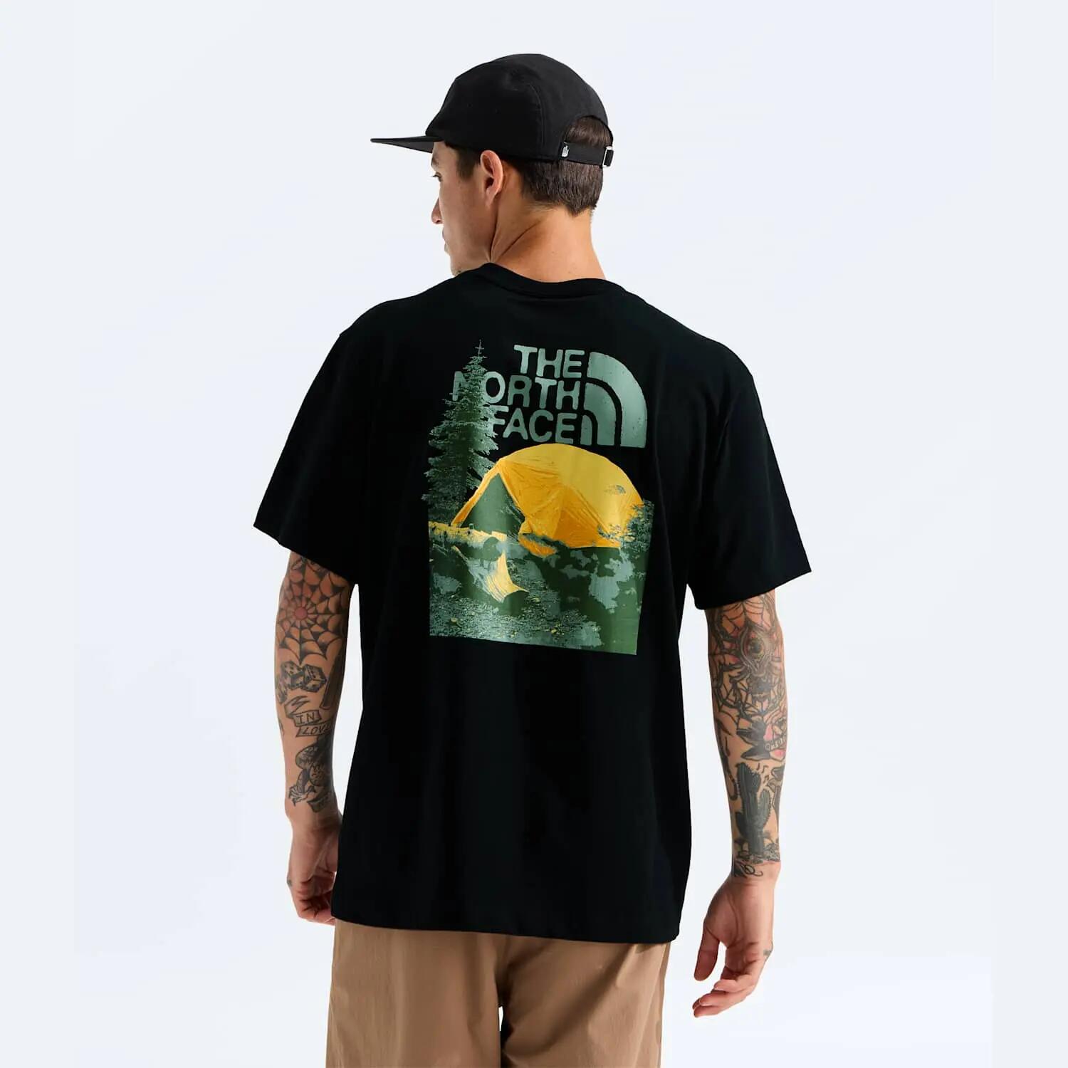 Tricou The North Face Pitch A Tent Relaxed pentru bărbați - negru Black | bumba… 3/5
