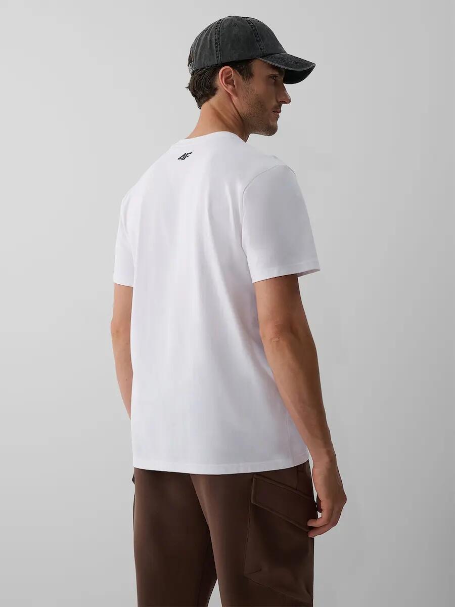 T-shirt regular z nadrukiem męski 4F 2/6