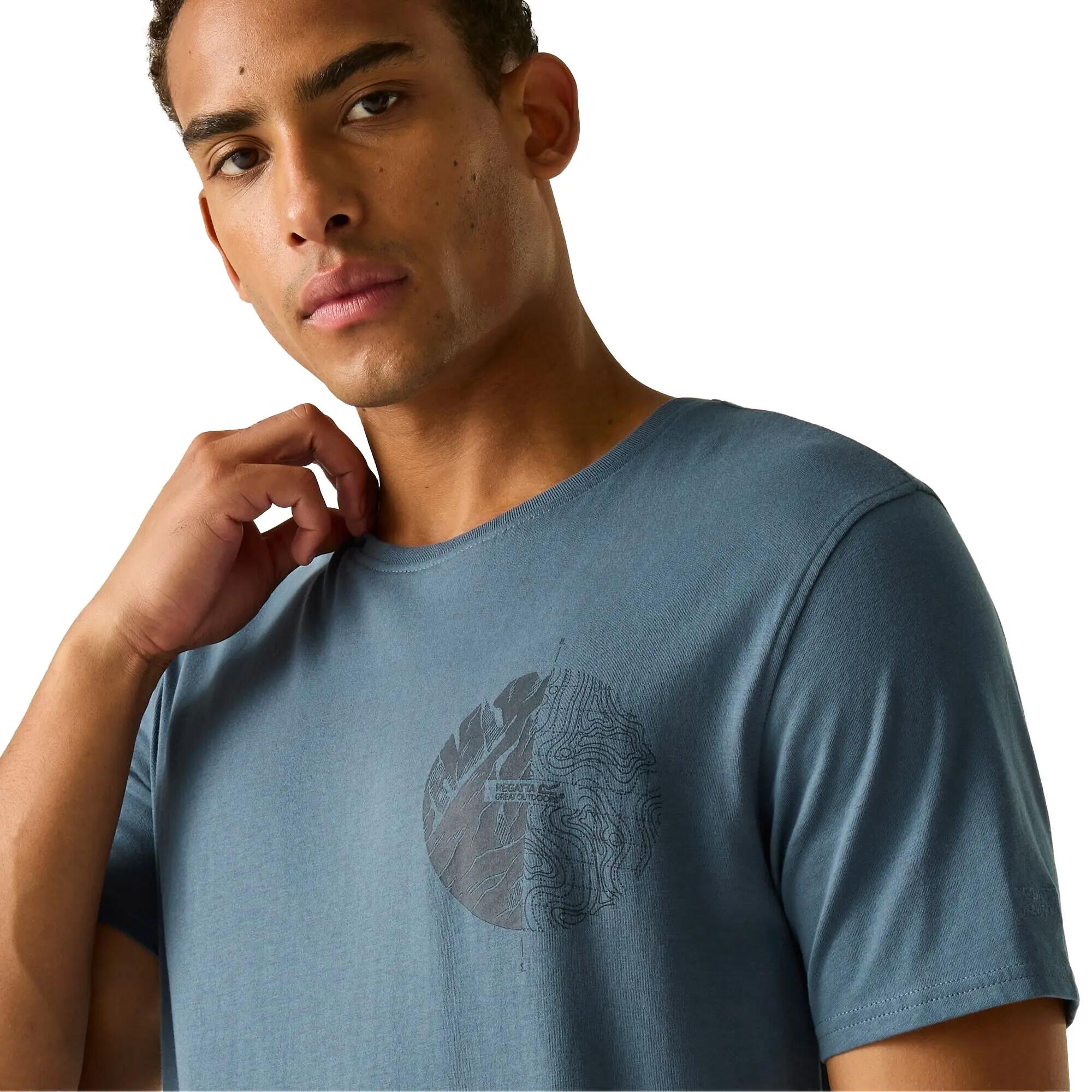 Camiseta Cline IX Diseño Brújula para Hombre Espejismo Gris 7/7