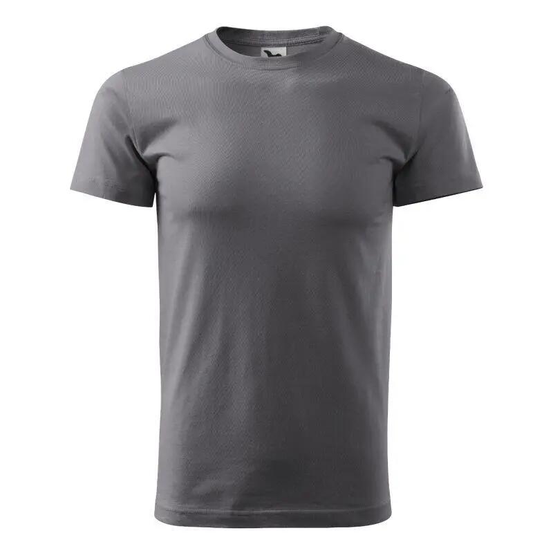 T-shirt básica masculina (Cinzento Escuro) 3/6
