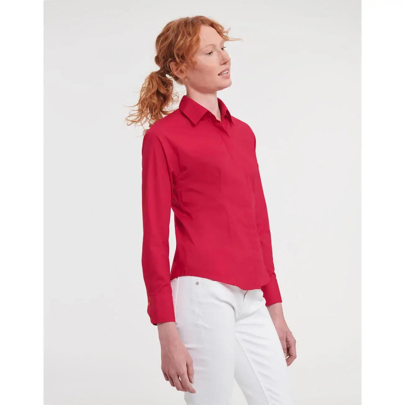 Women's long sleeve shirt Russell Athletic Fitted Poplin 3/3