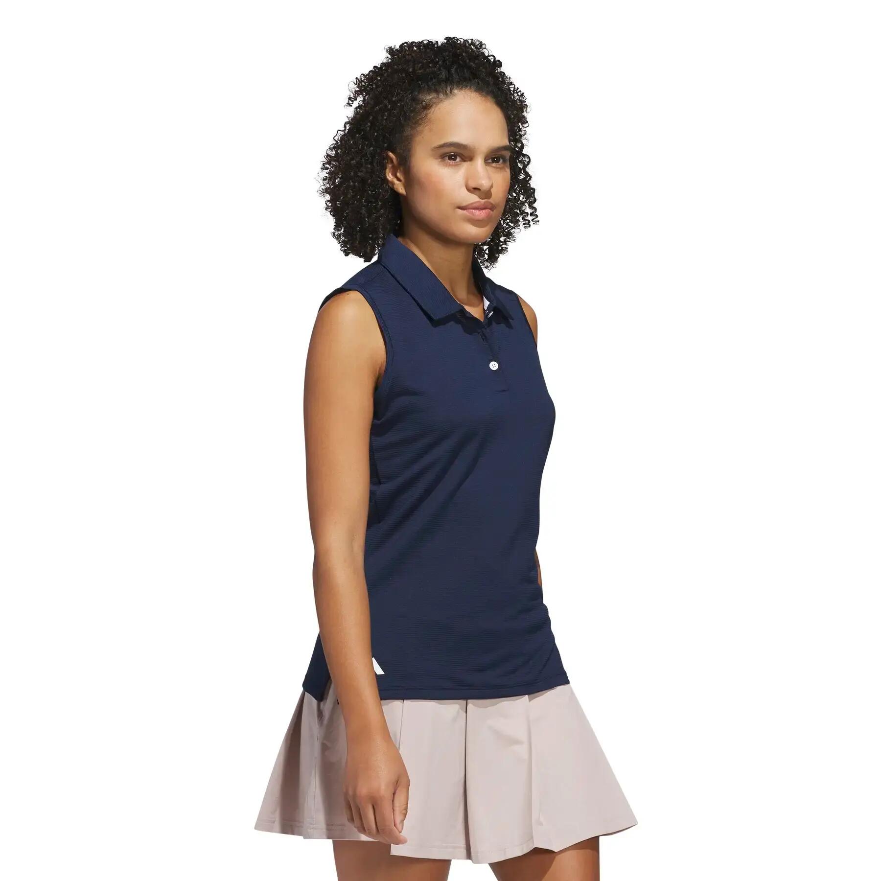 Polo sans manches femme adidas Solid Ottoman 3/6