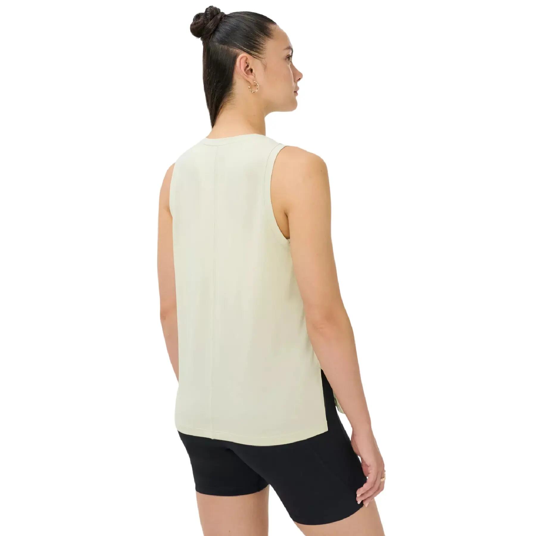 Canotta 2 Strati Donna Sweaty Betty Soft Flow Studio Verde Salice 3/4