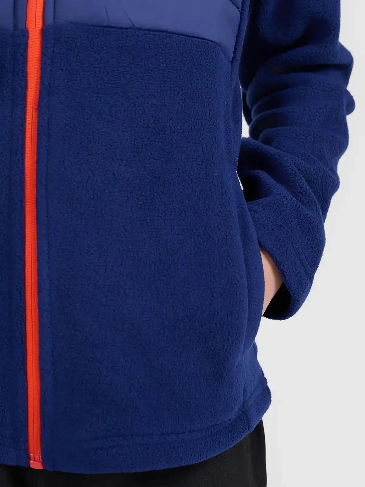 Bluza polarowa chłopięca rozpinana granatowa 4F 158 5/6