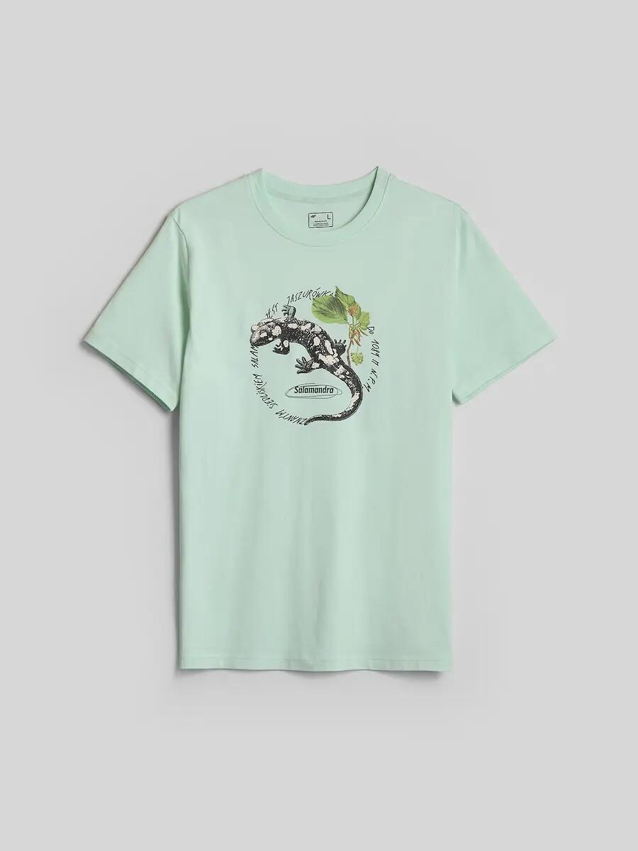 T-shirt regular z nadrukiem męski 4F 5/6