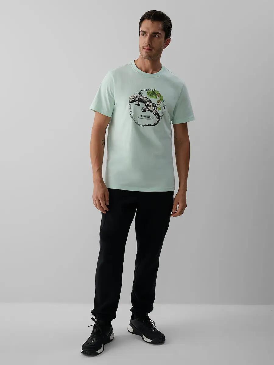 T-shirt regular z nadrukiem męski 4F 4/6