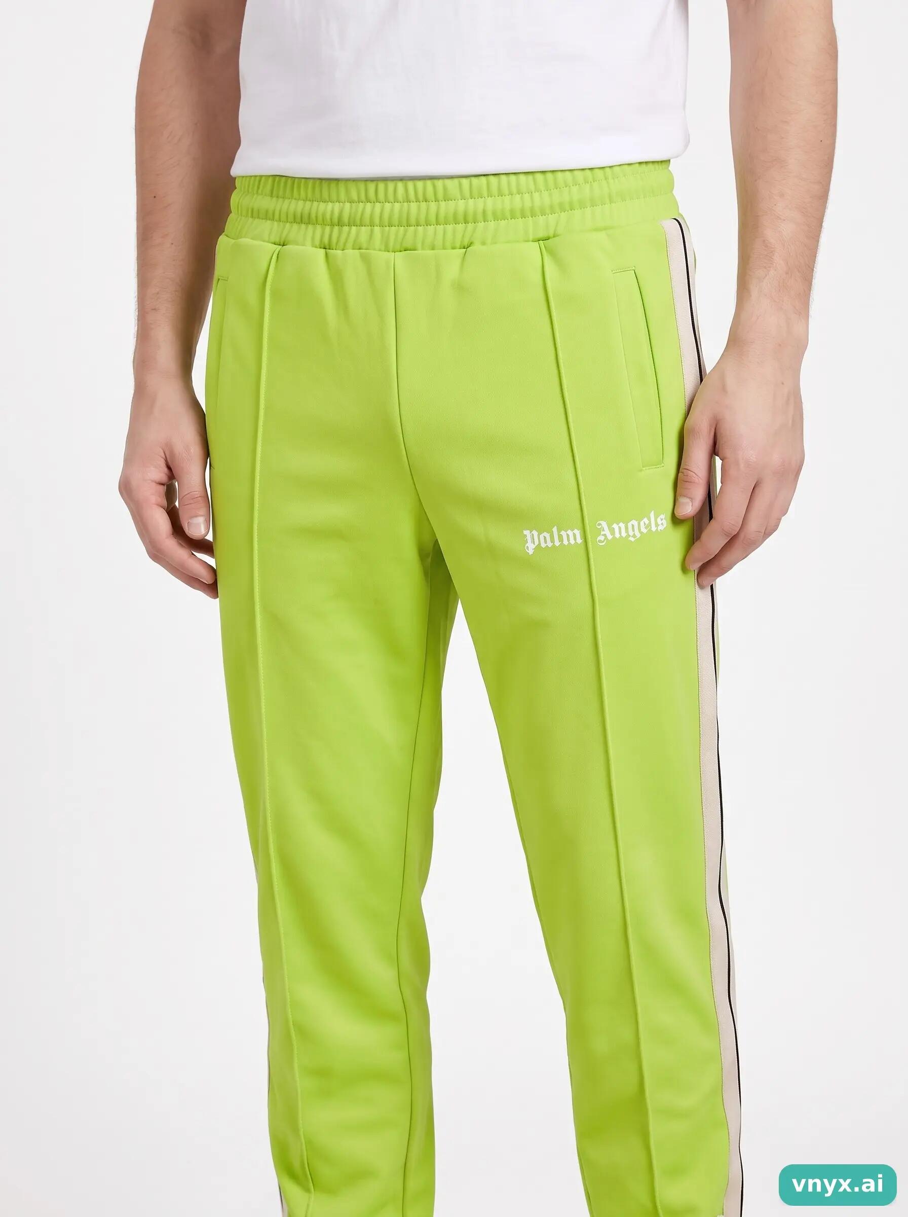 Second Life - Vintage Palm Angels Neon Green Joggers Men 5/5