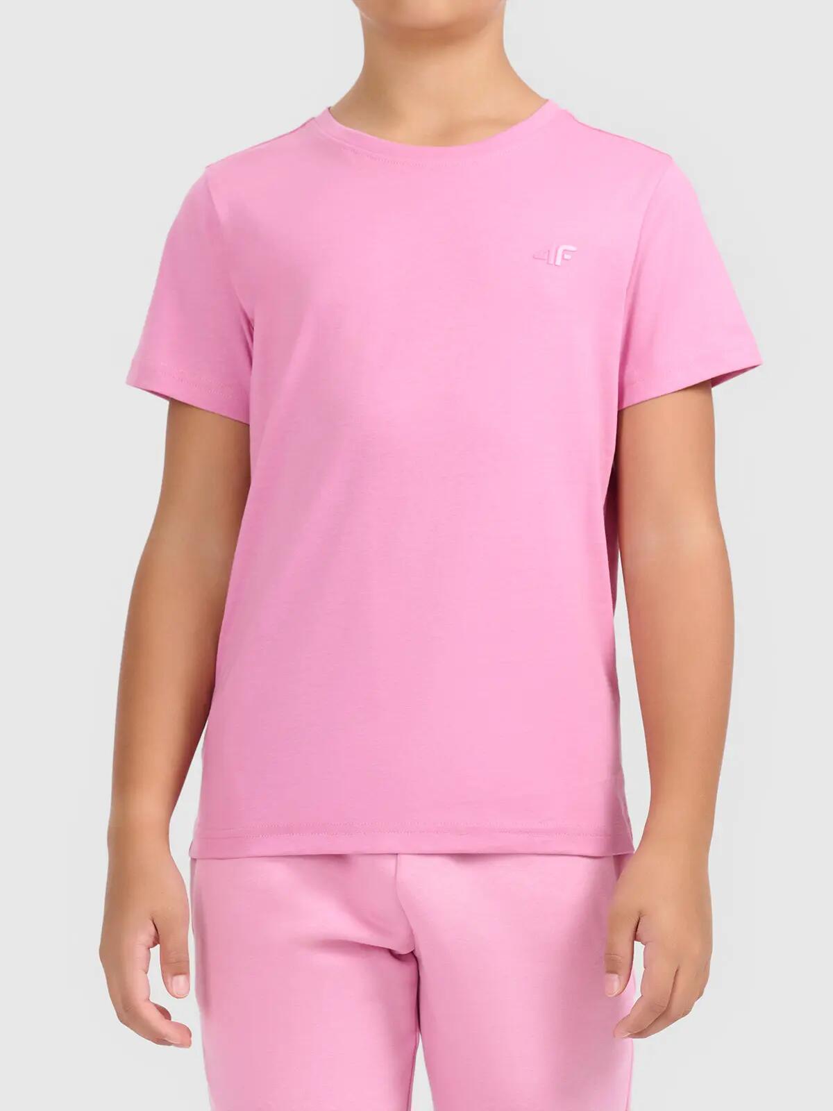 T-shirt bawełniany dziewczęcy 4F 4FJWAW26TTSHF3528 5/5