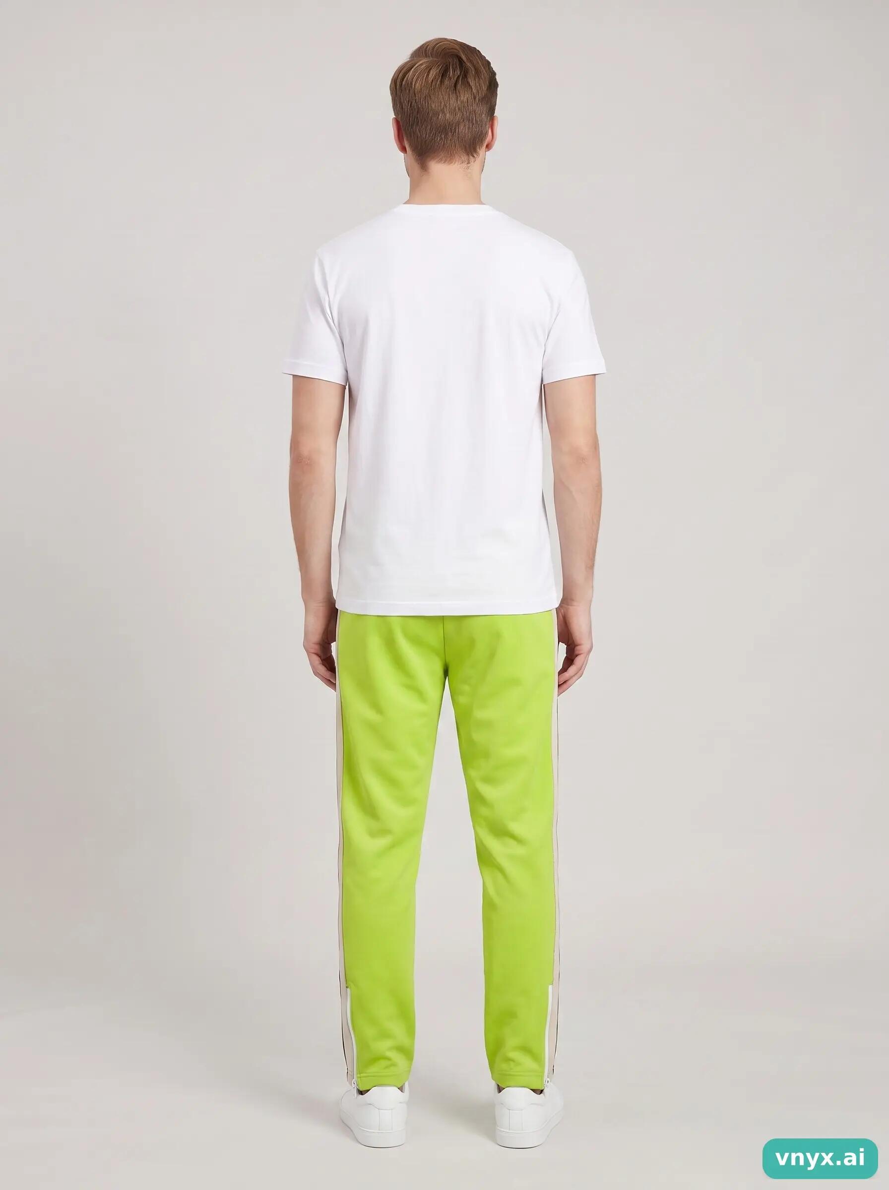 Second Life - Vintage Palm Angels Neon Green Joggers Men 4/5