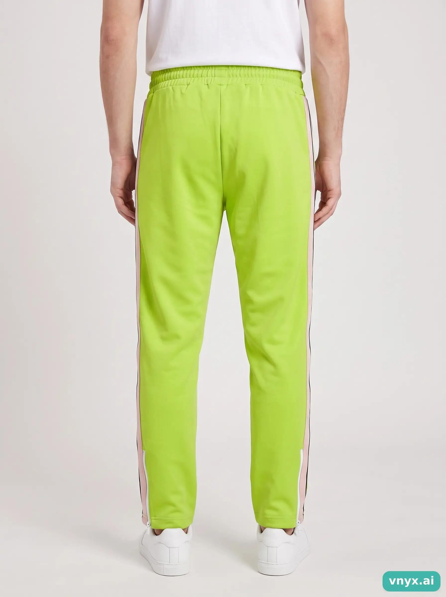 Second Life - Vintage Palm Angels Neon Green Joggers Men 2/5